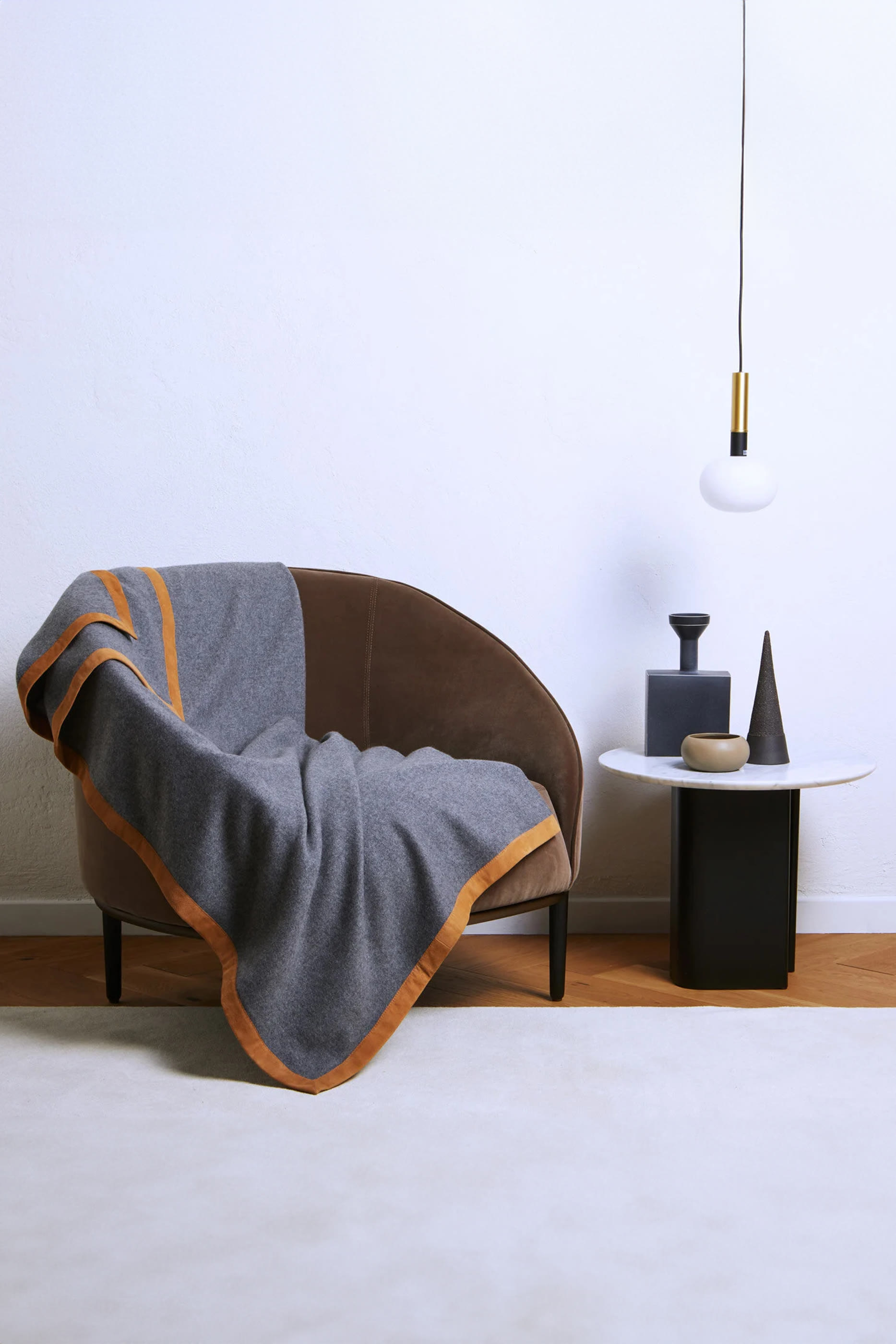 Cashmere & Suede Throw