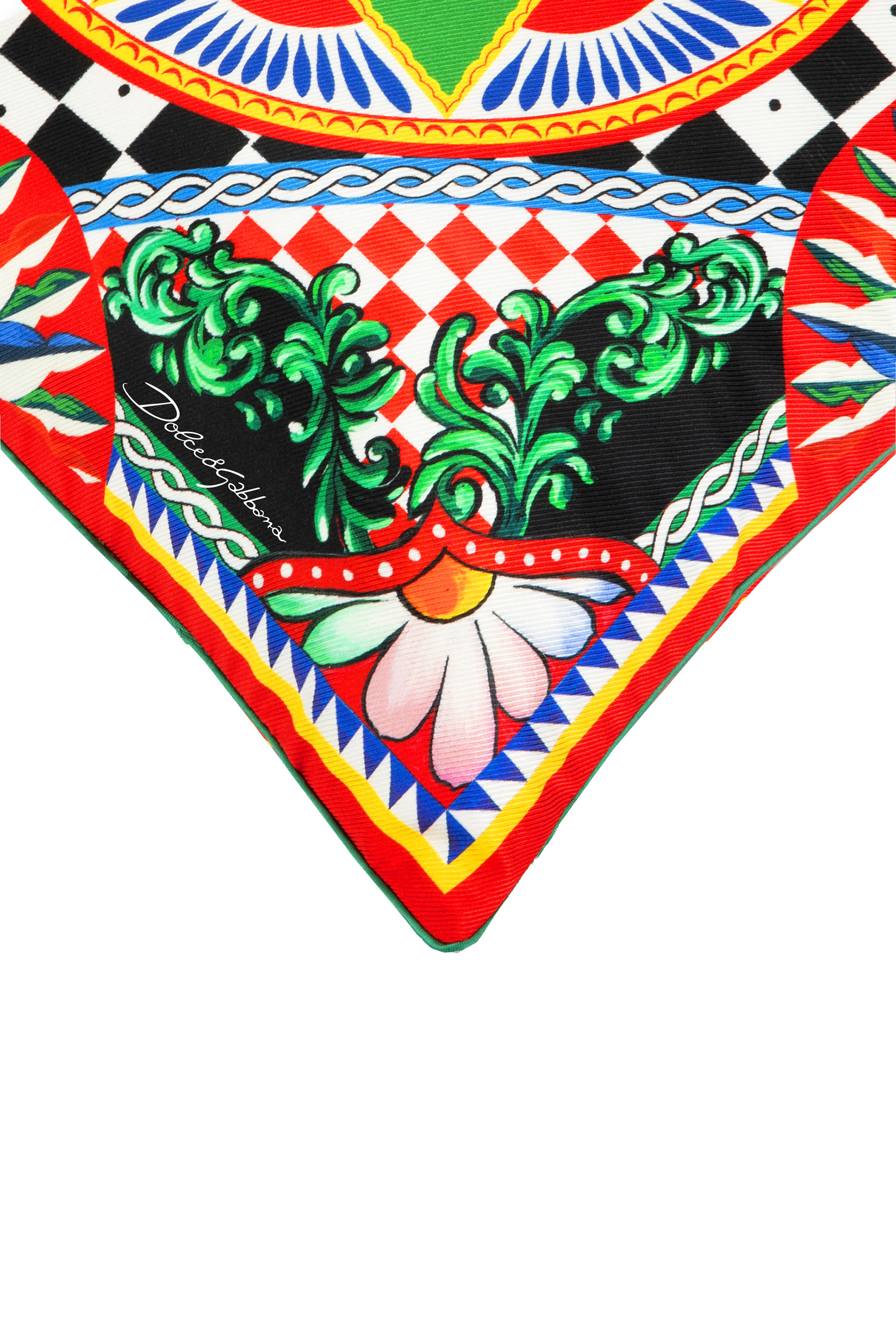 Green Carretto Silk Twill Cushion Small