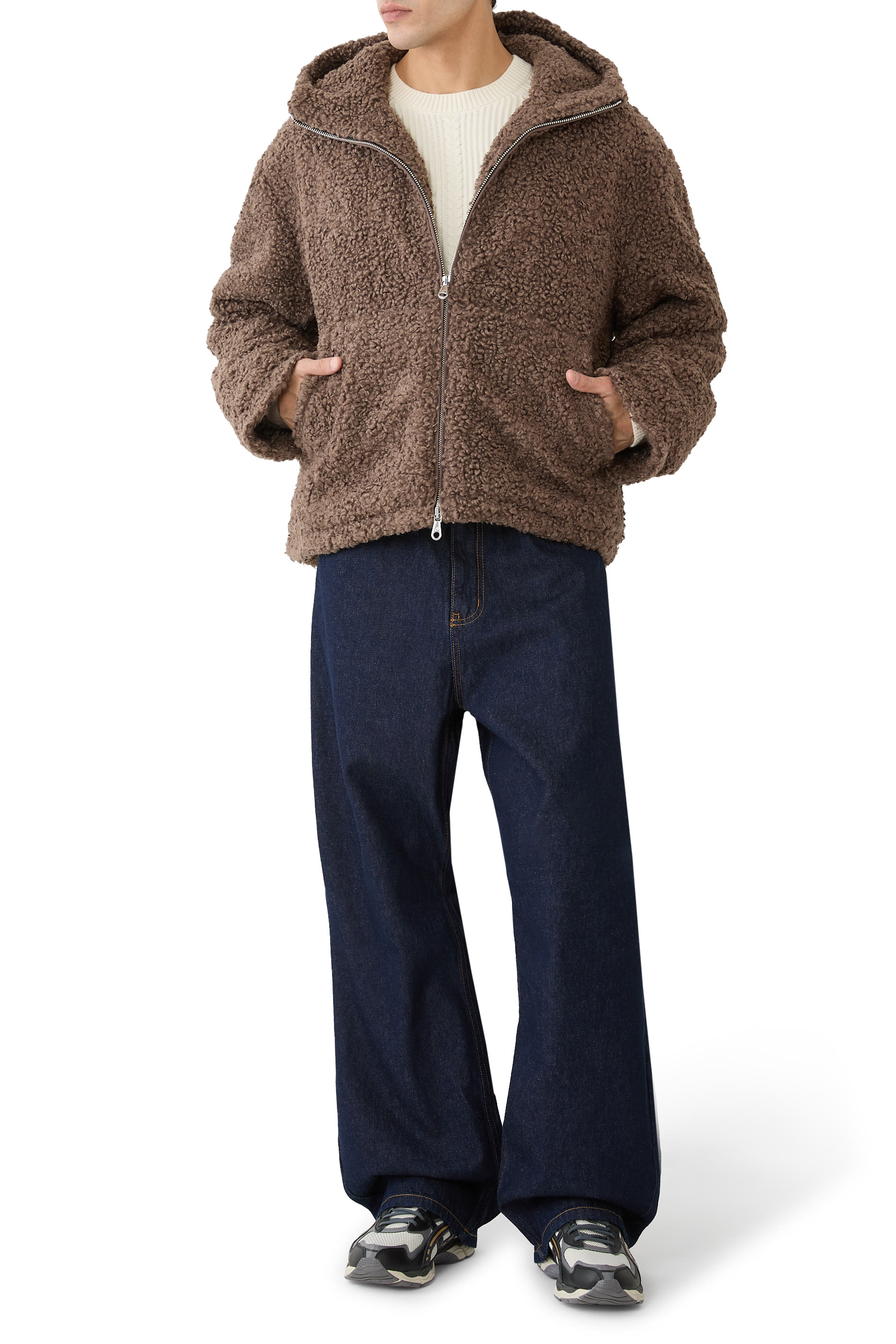 Zip-Through Hooded Fleece Sweatshirt