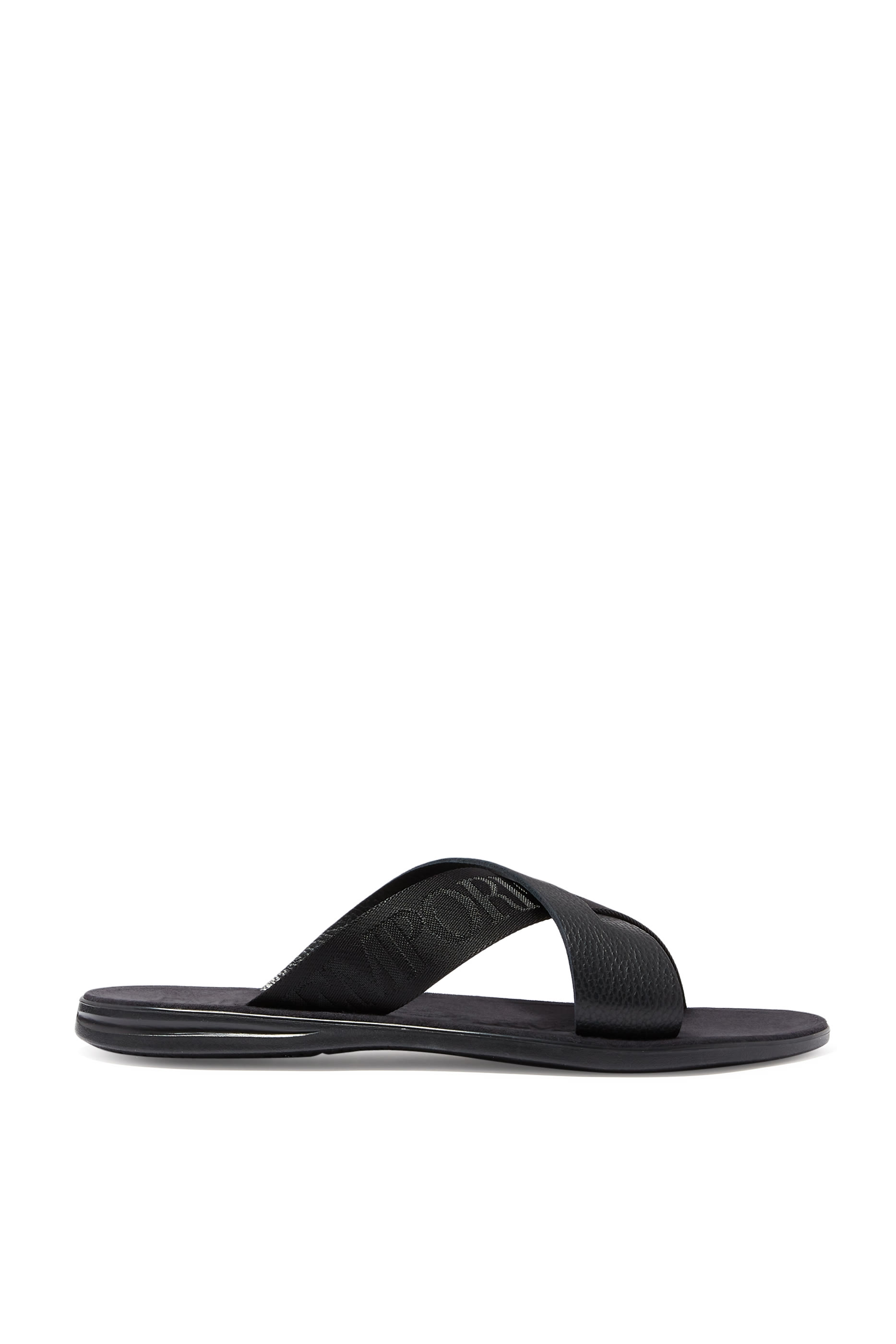 Logo Kriss Kross Leather Sandals