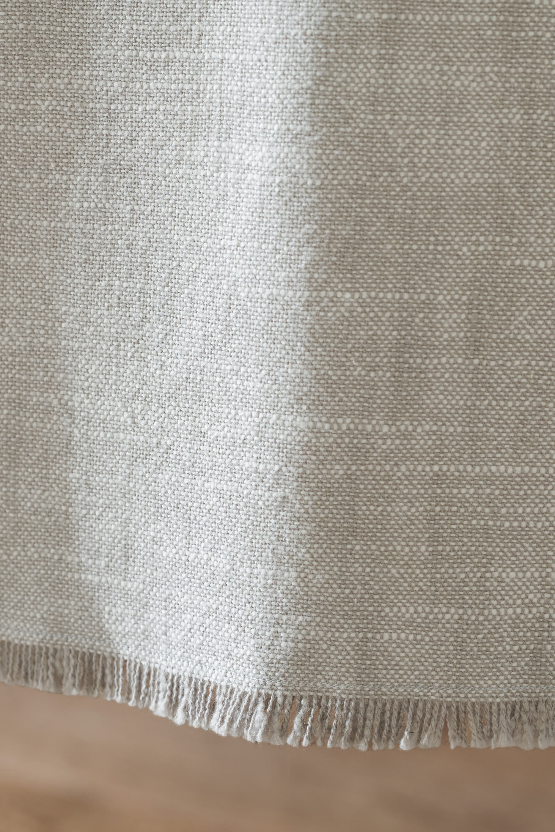 Soft Grey Fringed Runner