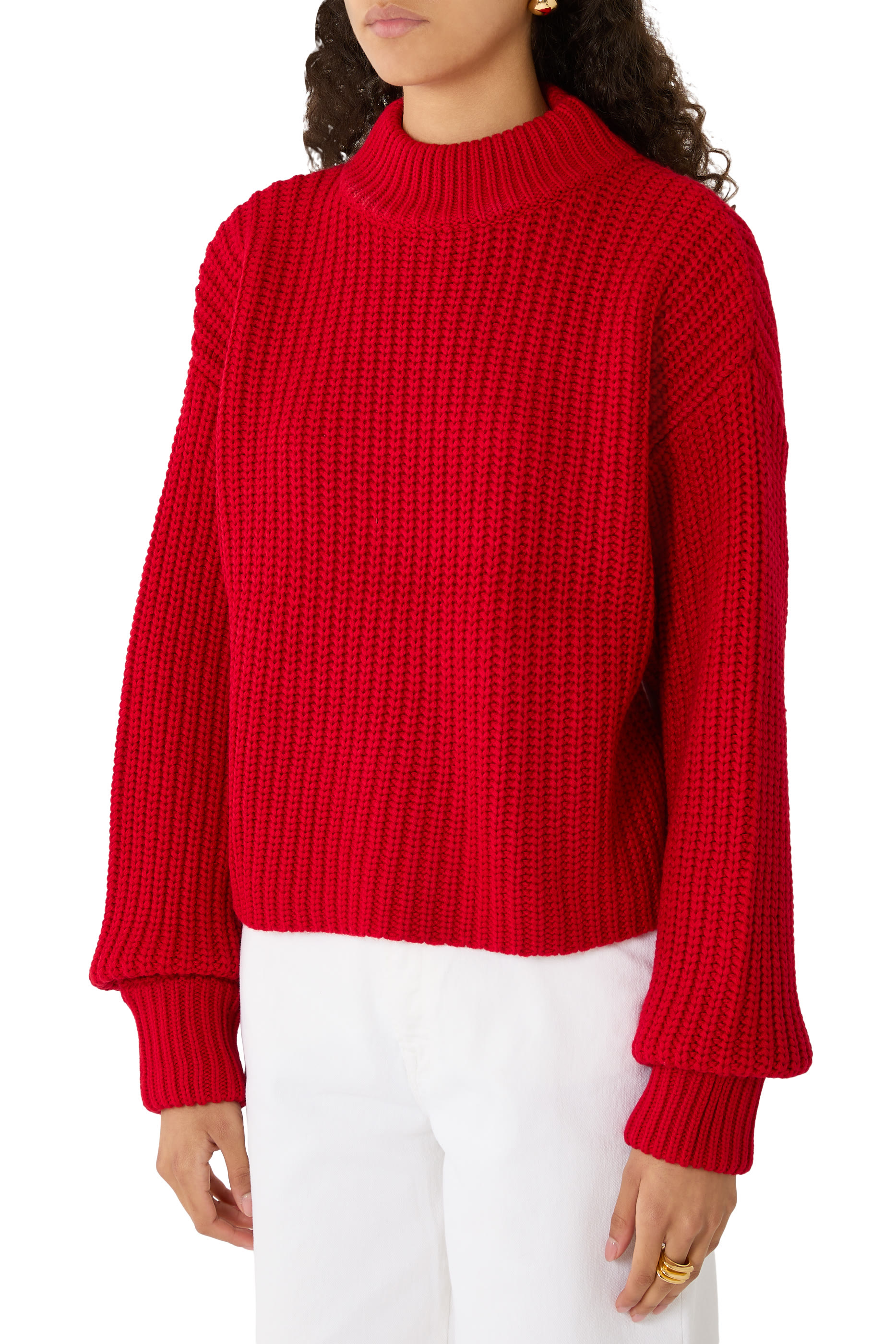 Chunky Knit Mock Neck Sweater