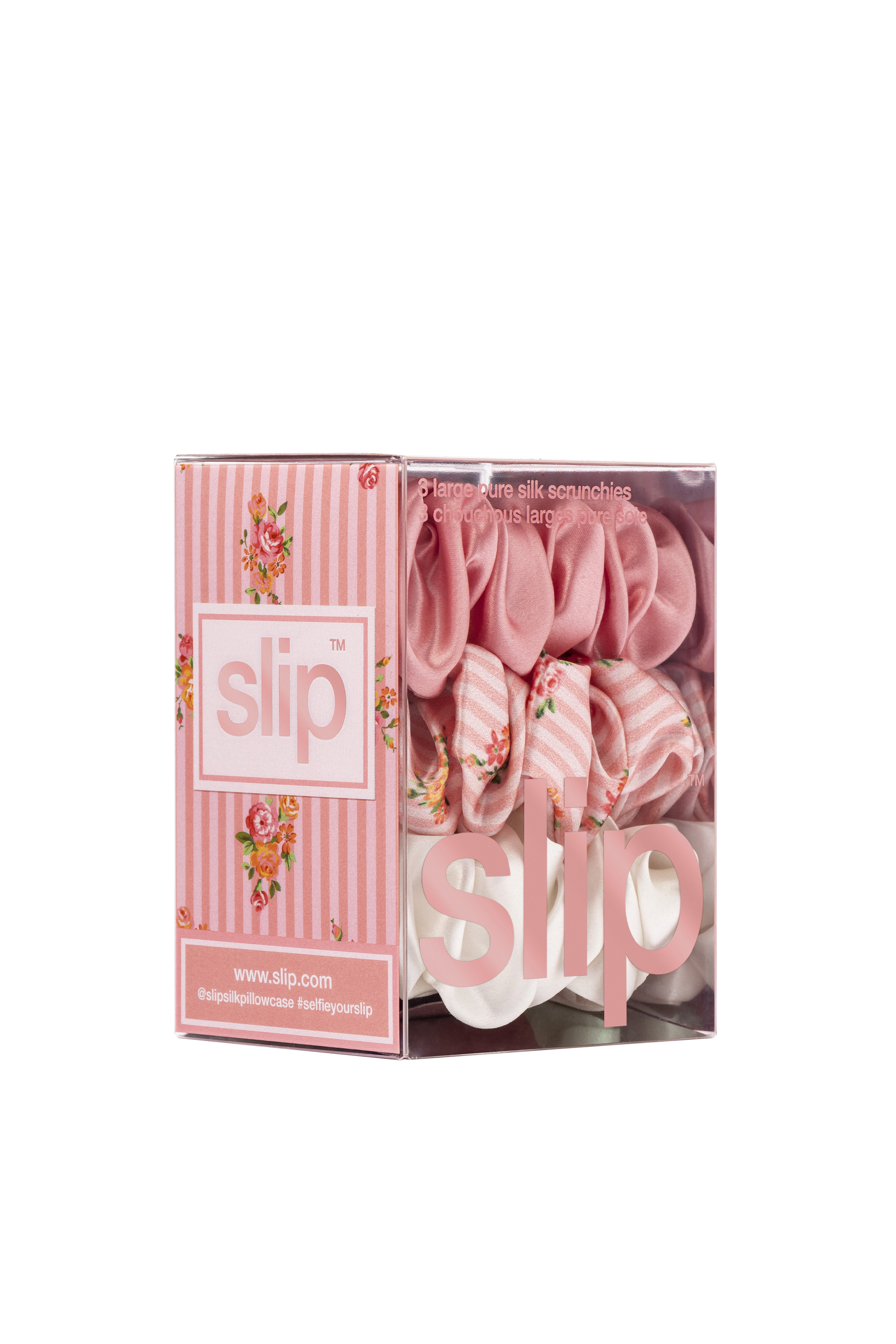 Pure Silk Large Scrunchie, Set of 3