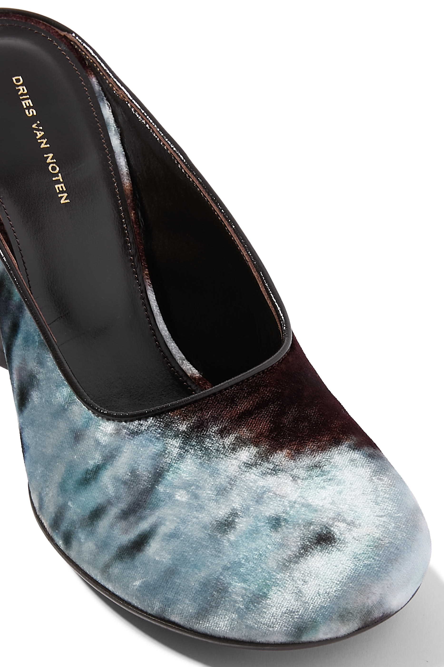 Tonal Cowhide Motif  75 Mules 