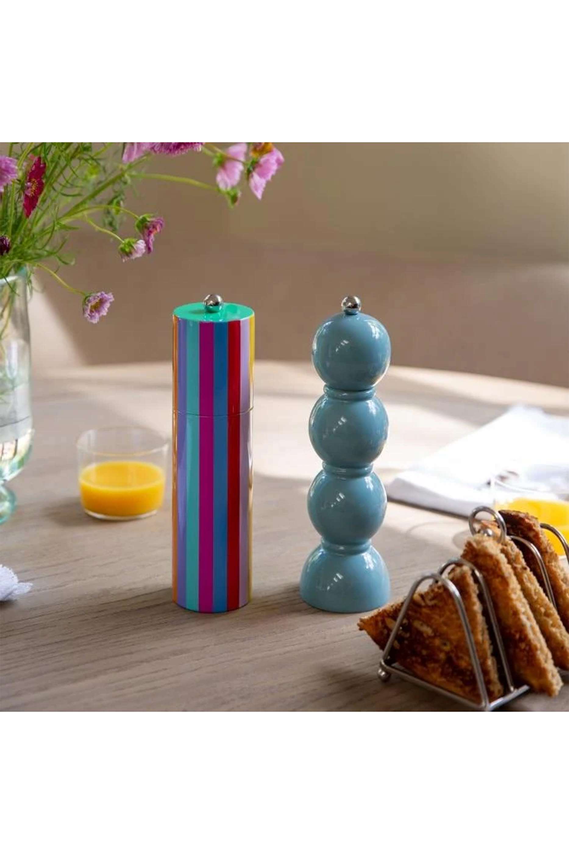 Striped Column Salt & Pepper Mill