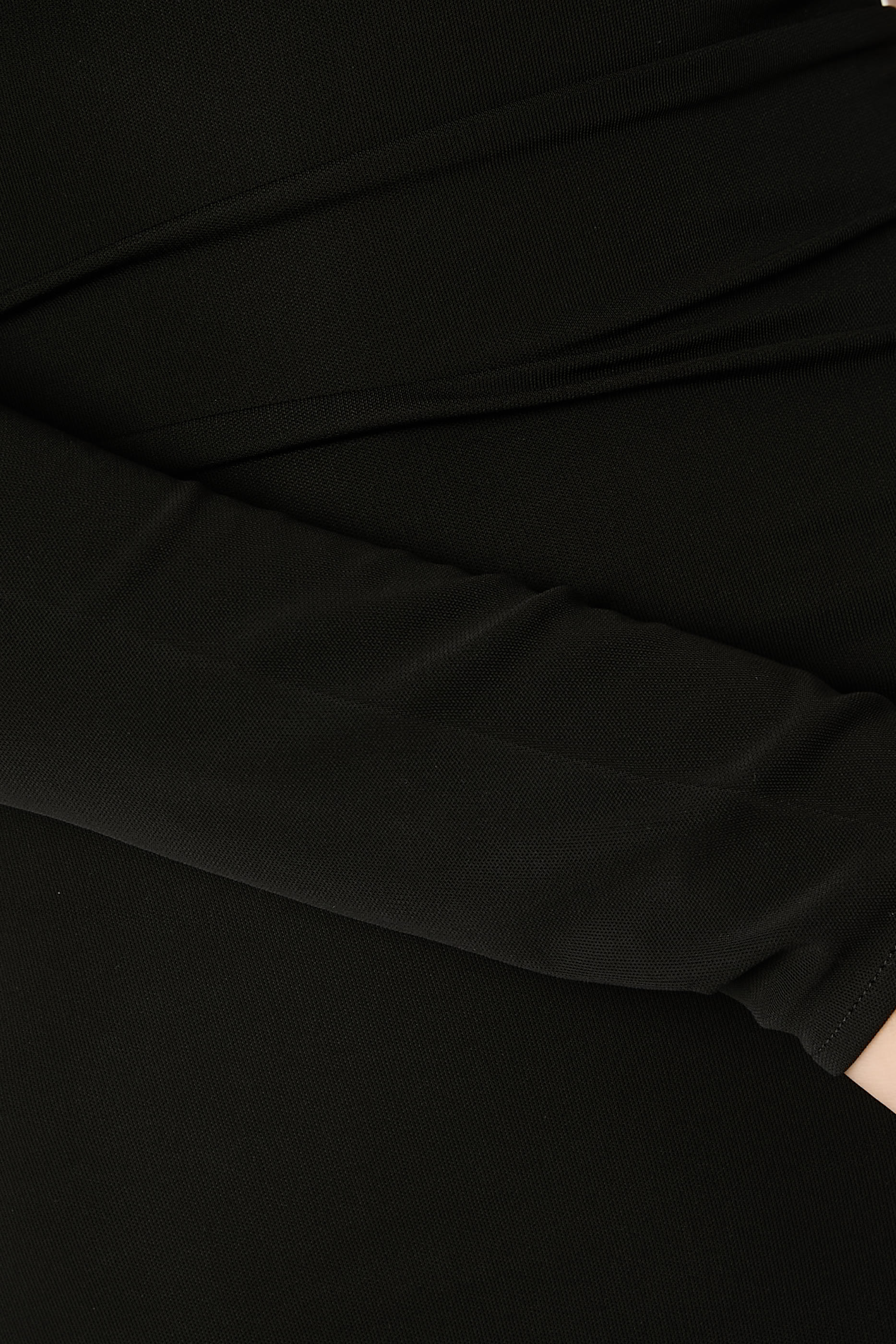  Long Slash Crepe Dress