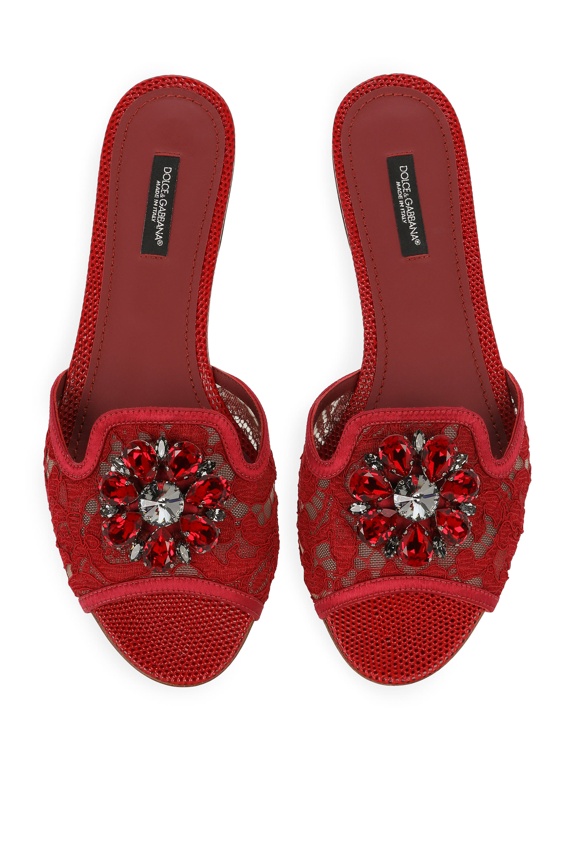  Slippers in Lace with Crystal 