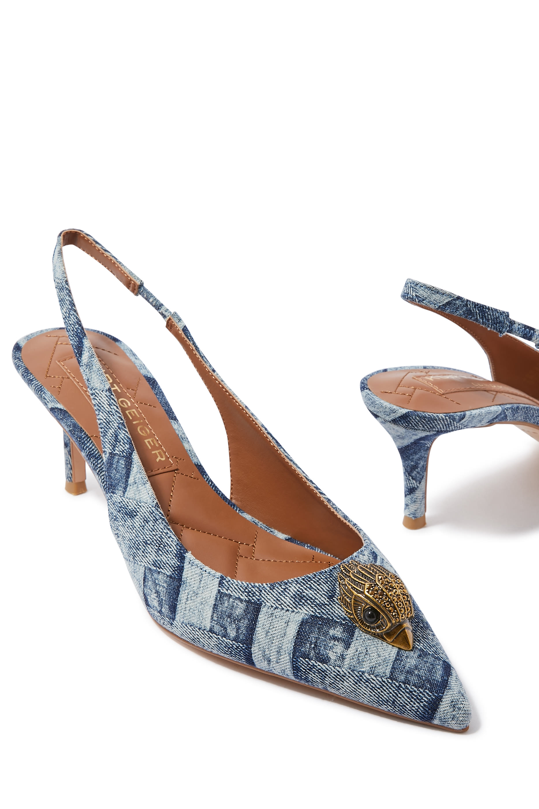 Belgravia 60 Denim Slingback Pumps