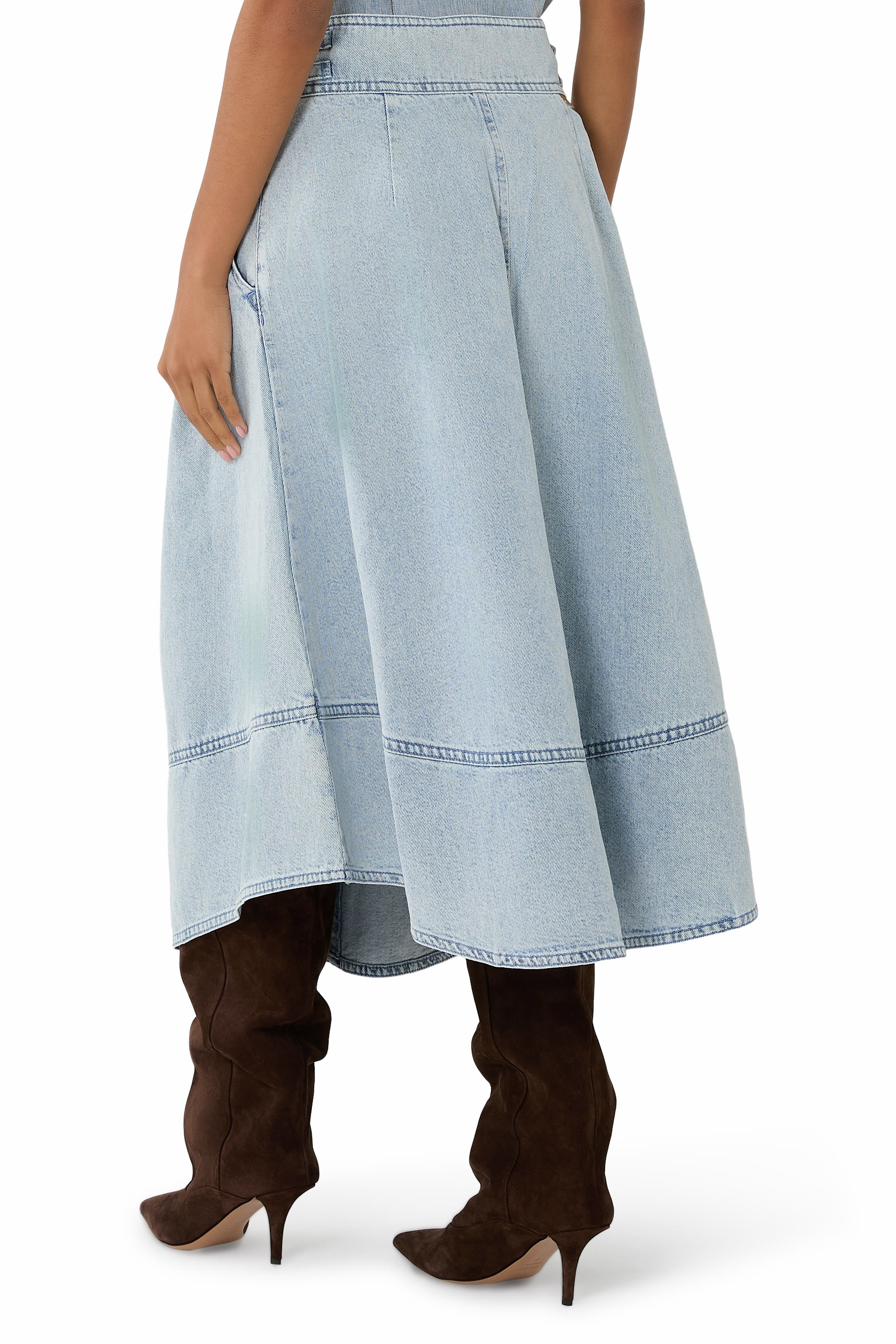 Denim Midi Skirt