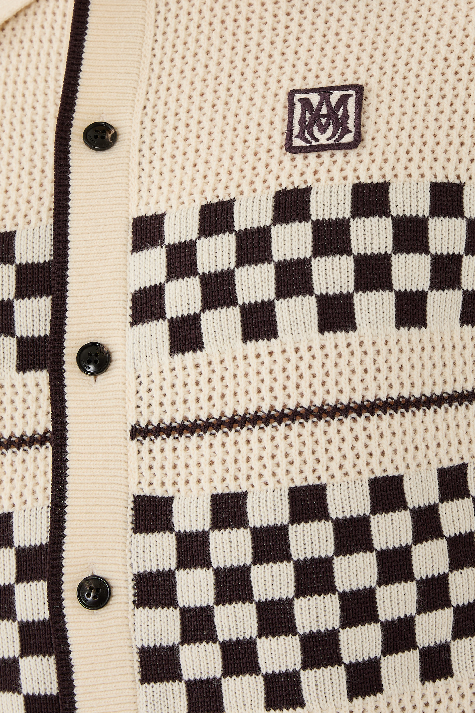 Checkered Mesh Wool Shirt 