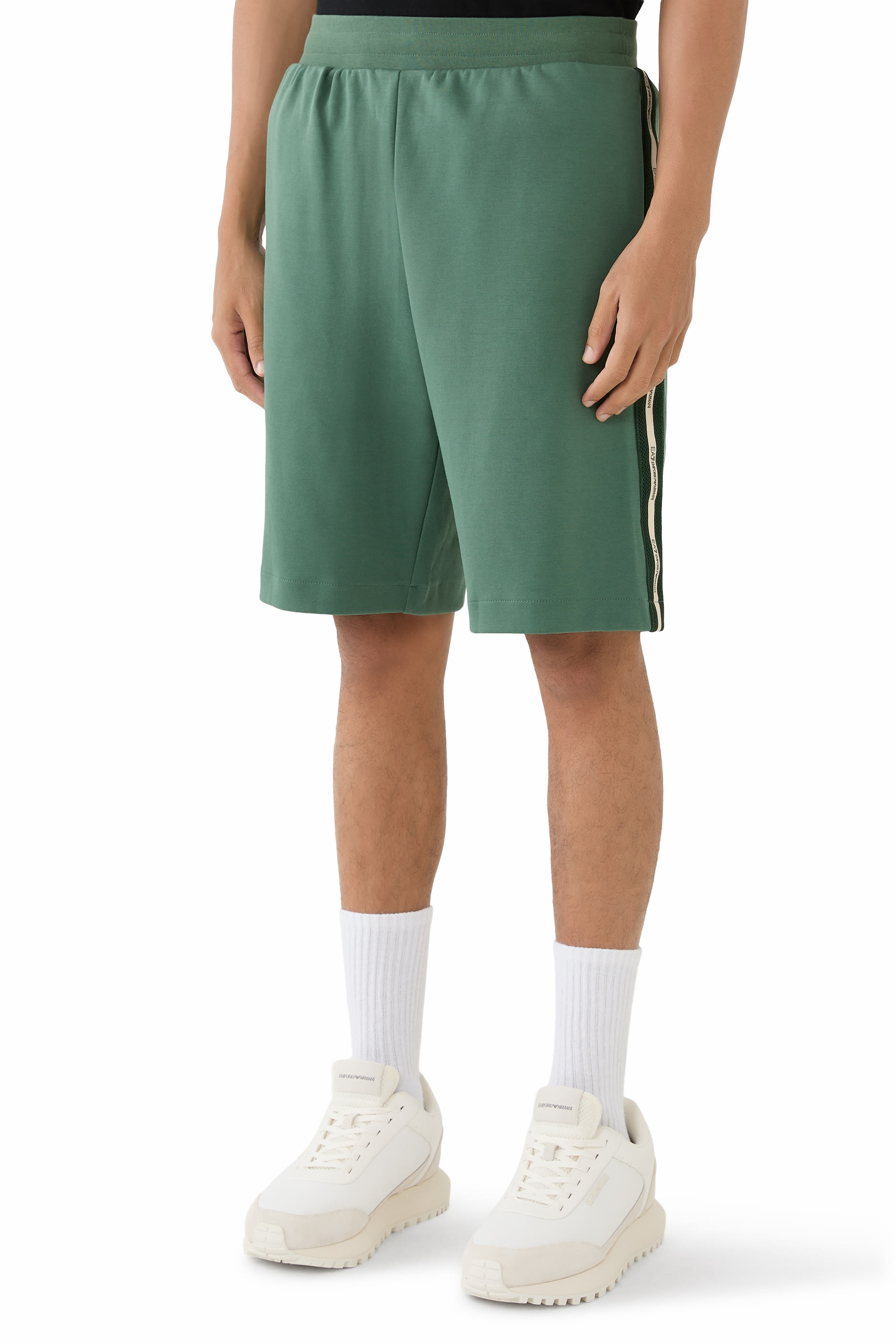 EA7 Side-Stripe Shorts