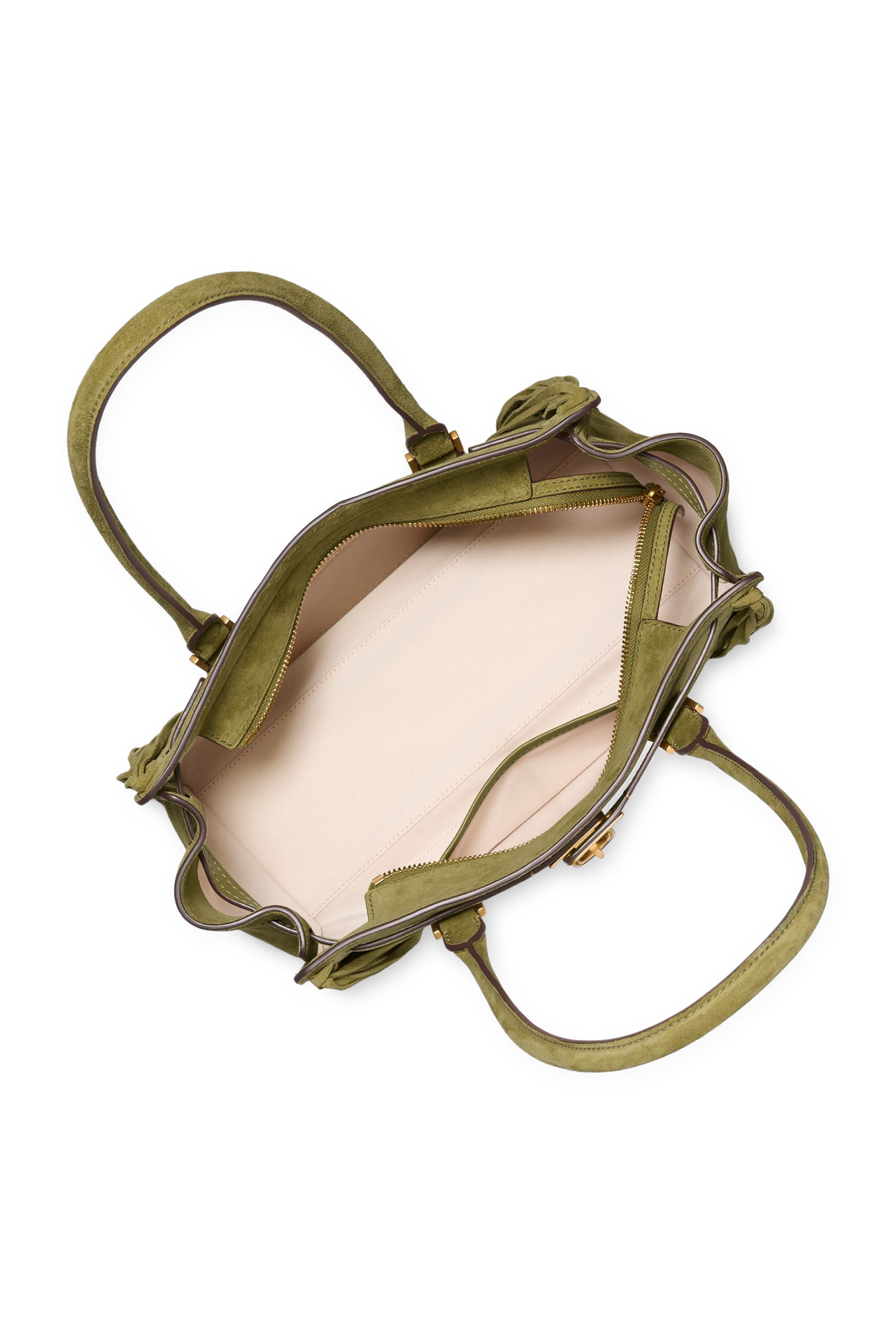 Hamilton Moderne Small Fringed Suede Satchel 