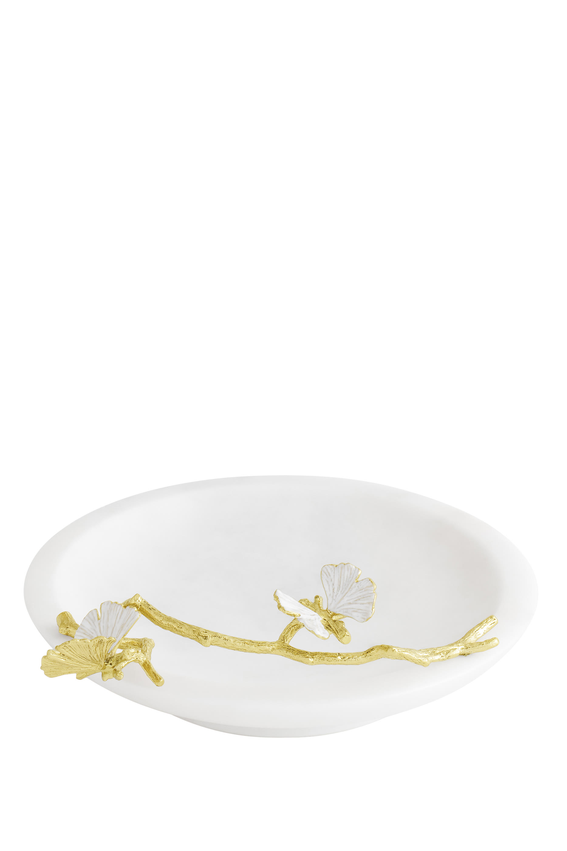 Butterfly Ginkgo Gold Trinket Dish