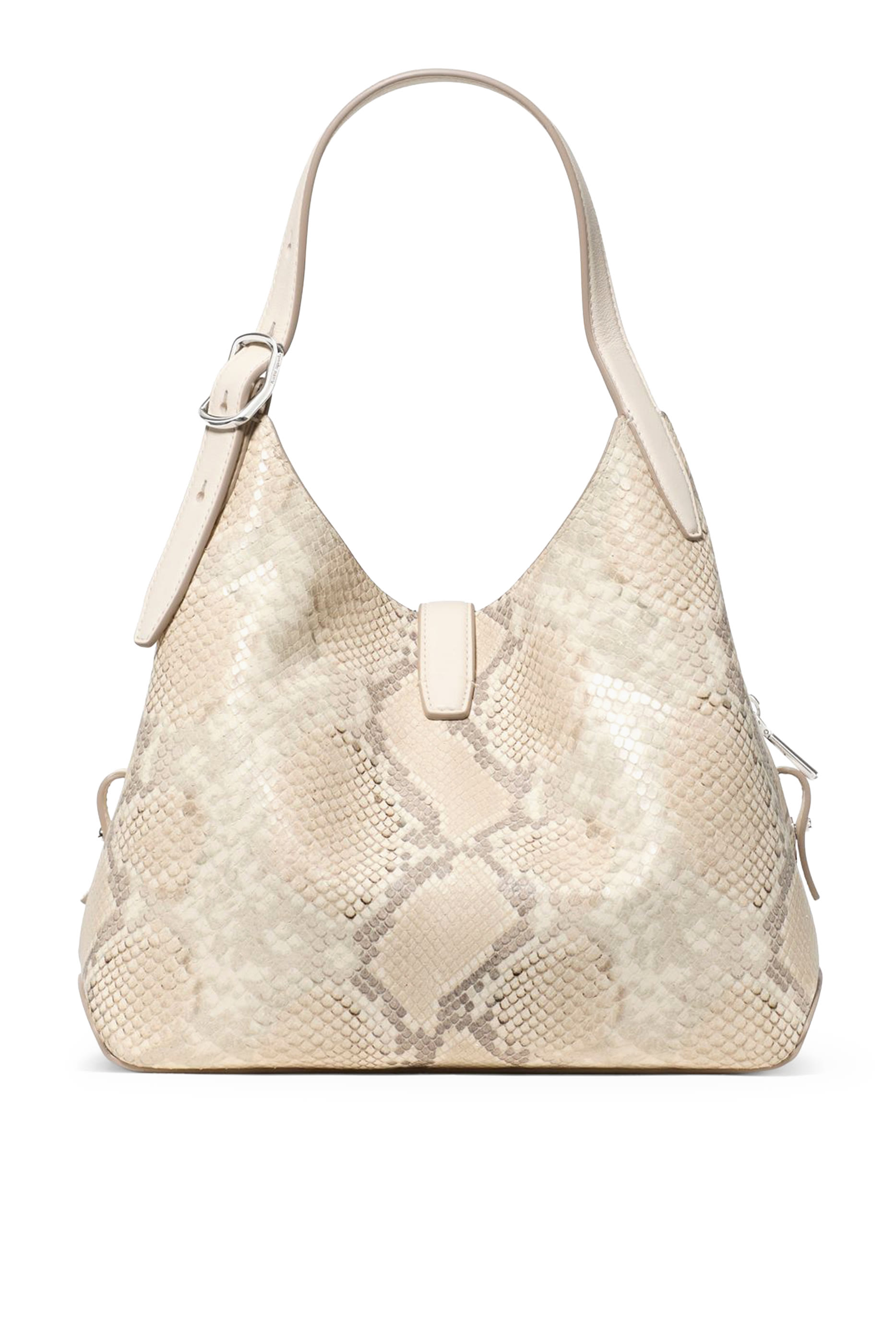 Deco Snake Embossed Leather Medium Crossbody Tote
