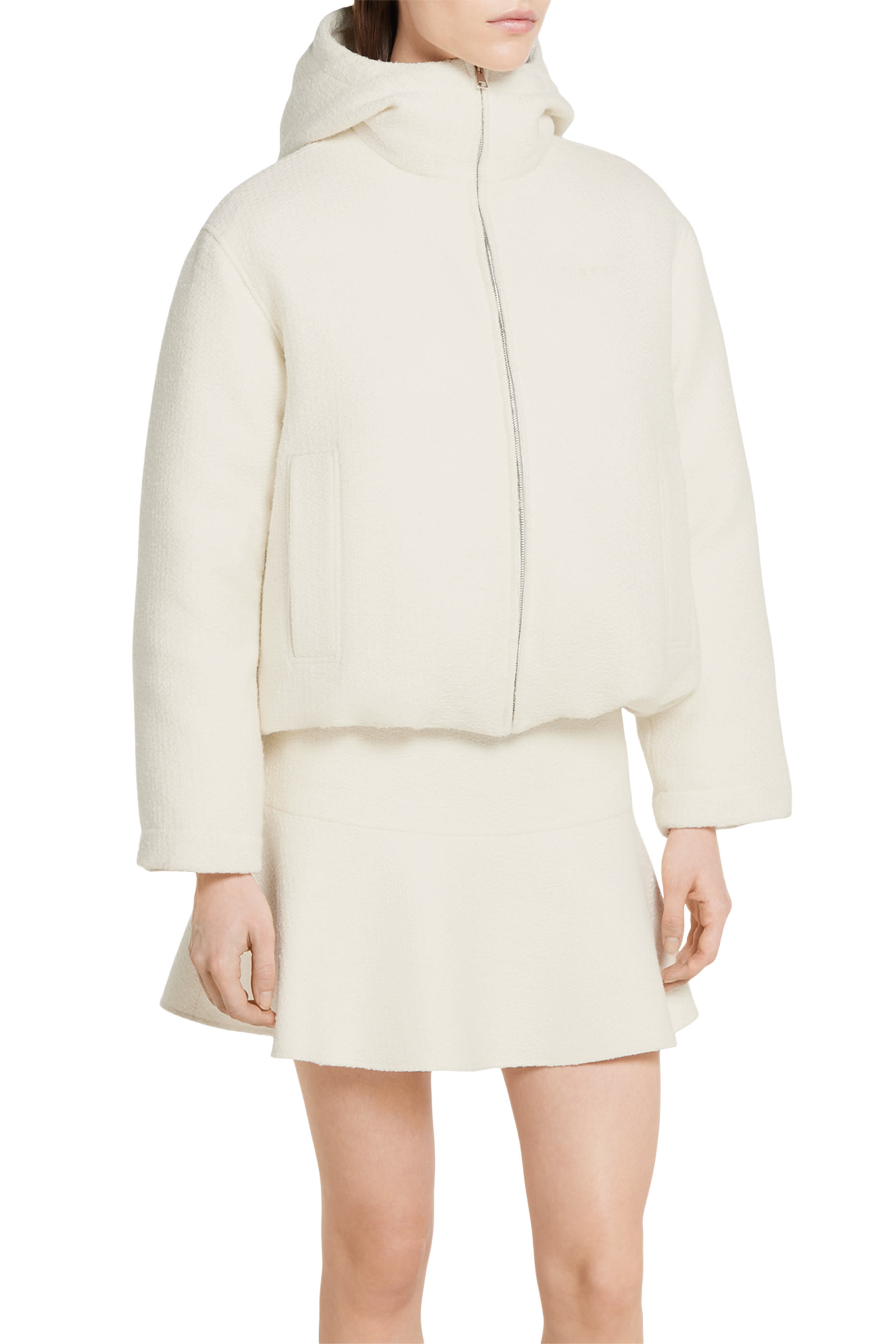 Logo Wool Boucl&eacute; Jacket