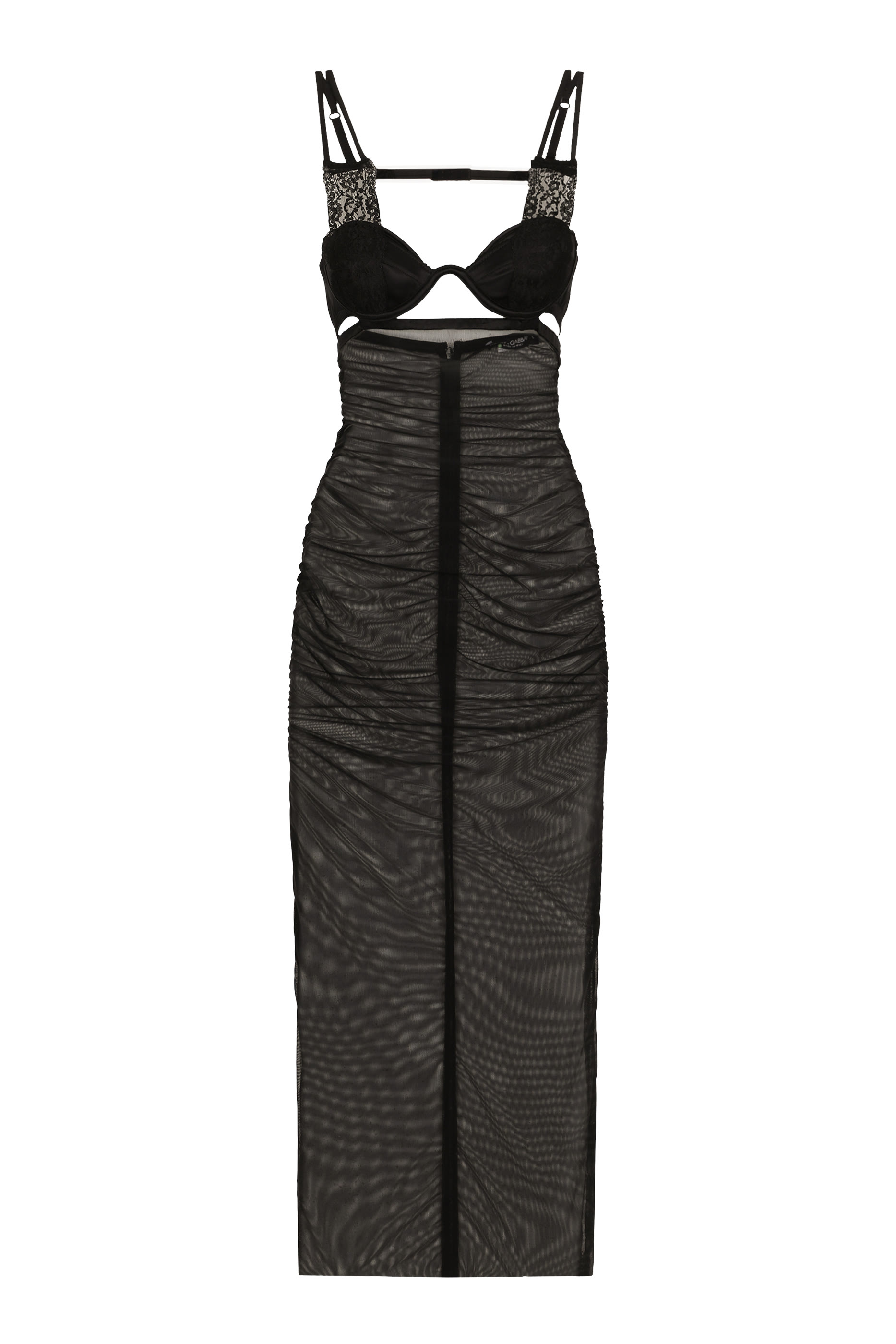 Tulle Calf-Length Dress with Corset Details