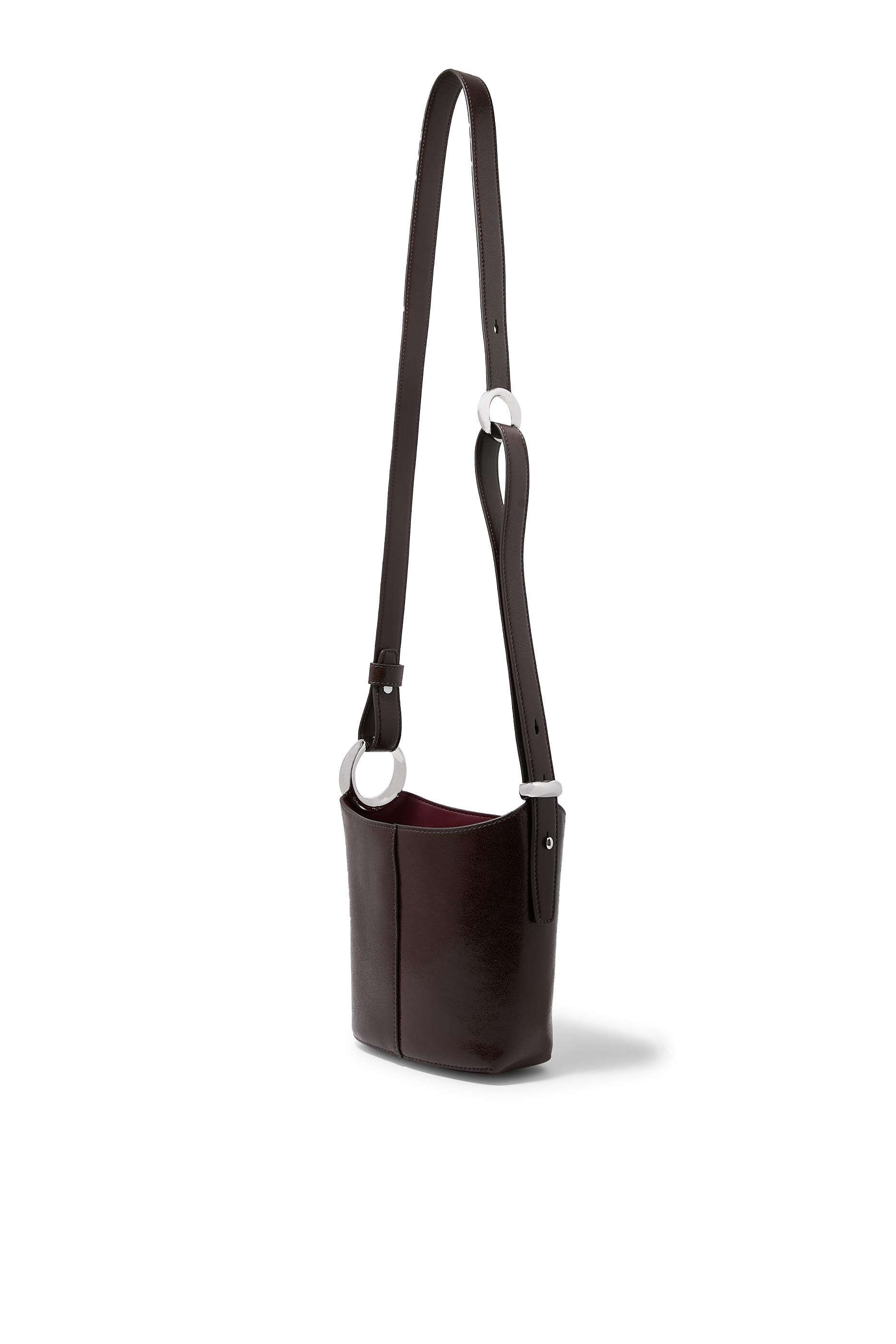 Halo Glazed Leather Mini Bucket Bag