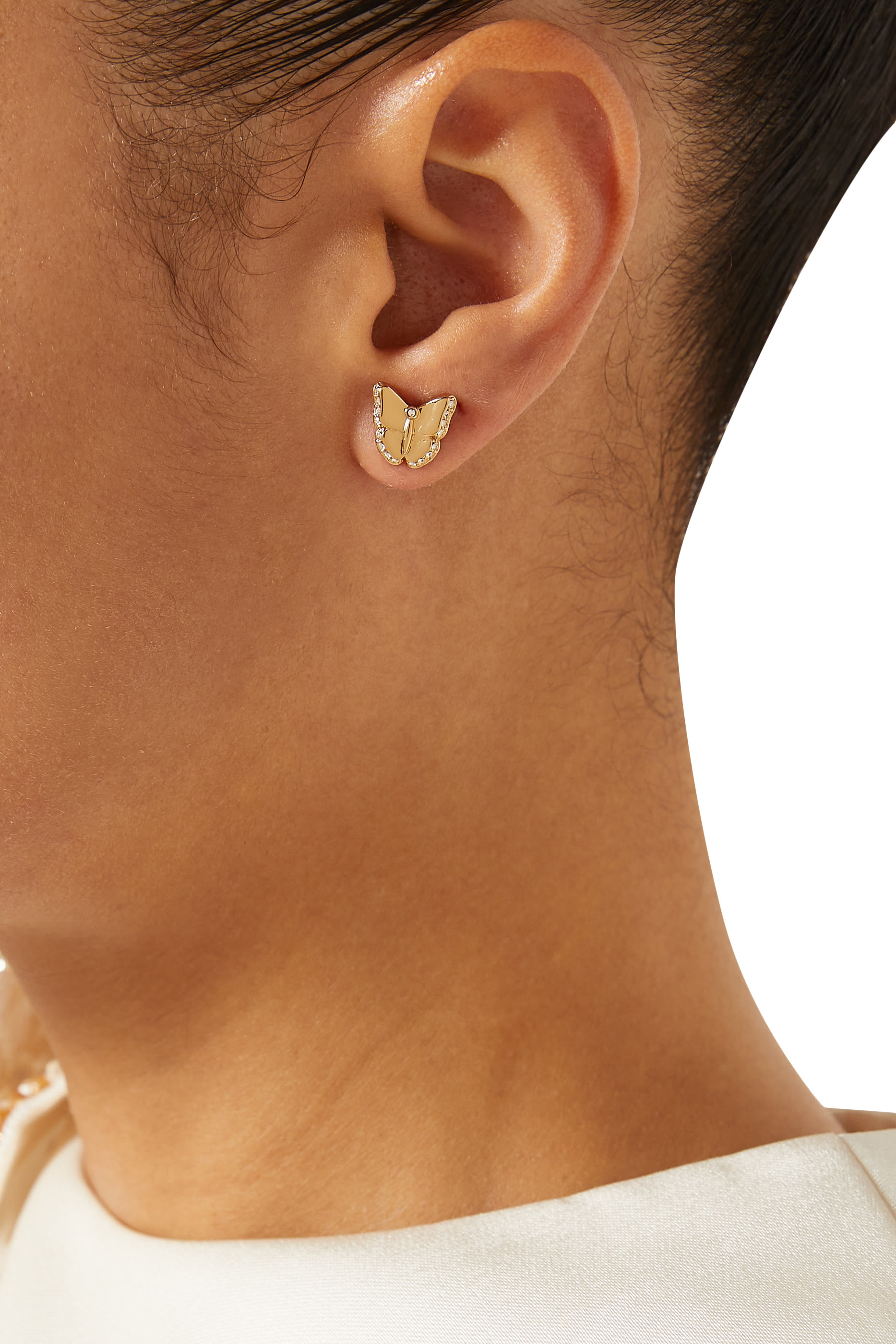  Pav&eacute; Icon Butterfly Studs