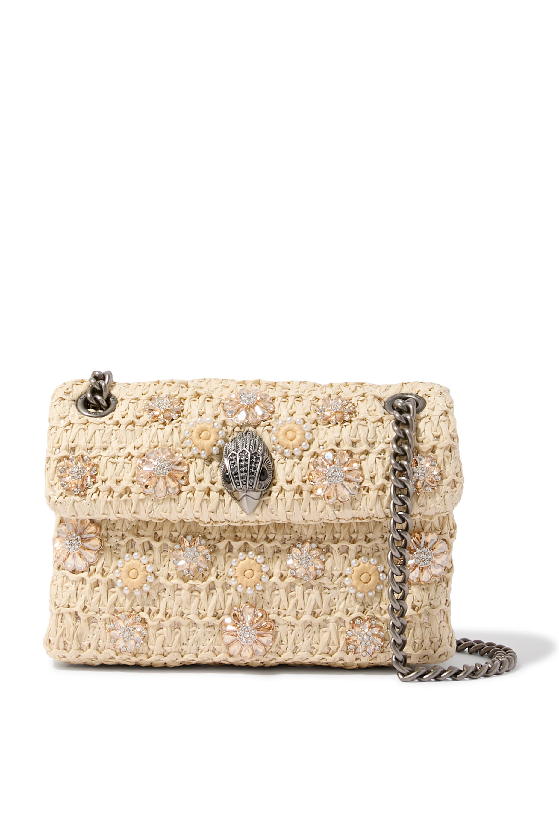 Kensington Raffia Effect Mini Crossbody Bag