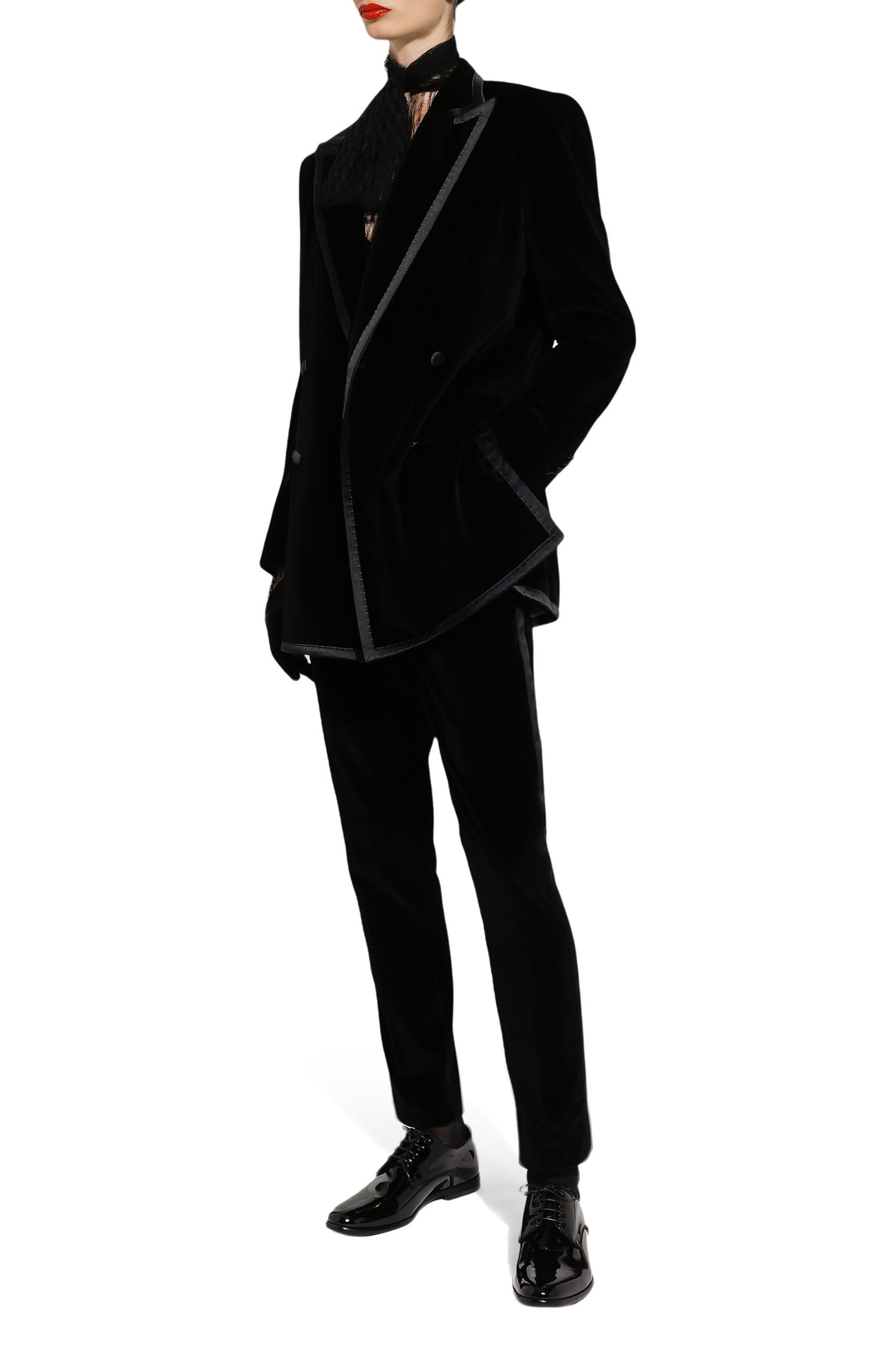  Tailored Velvet Tuxedo Pants