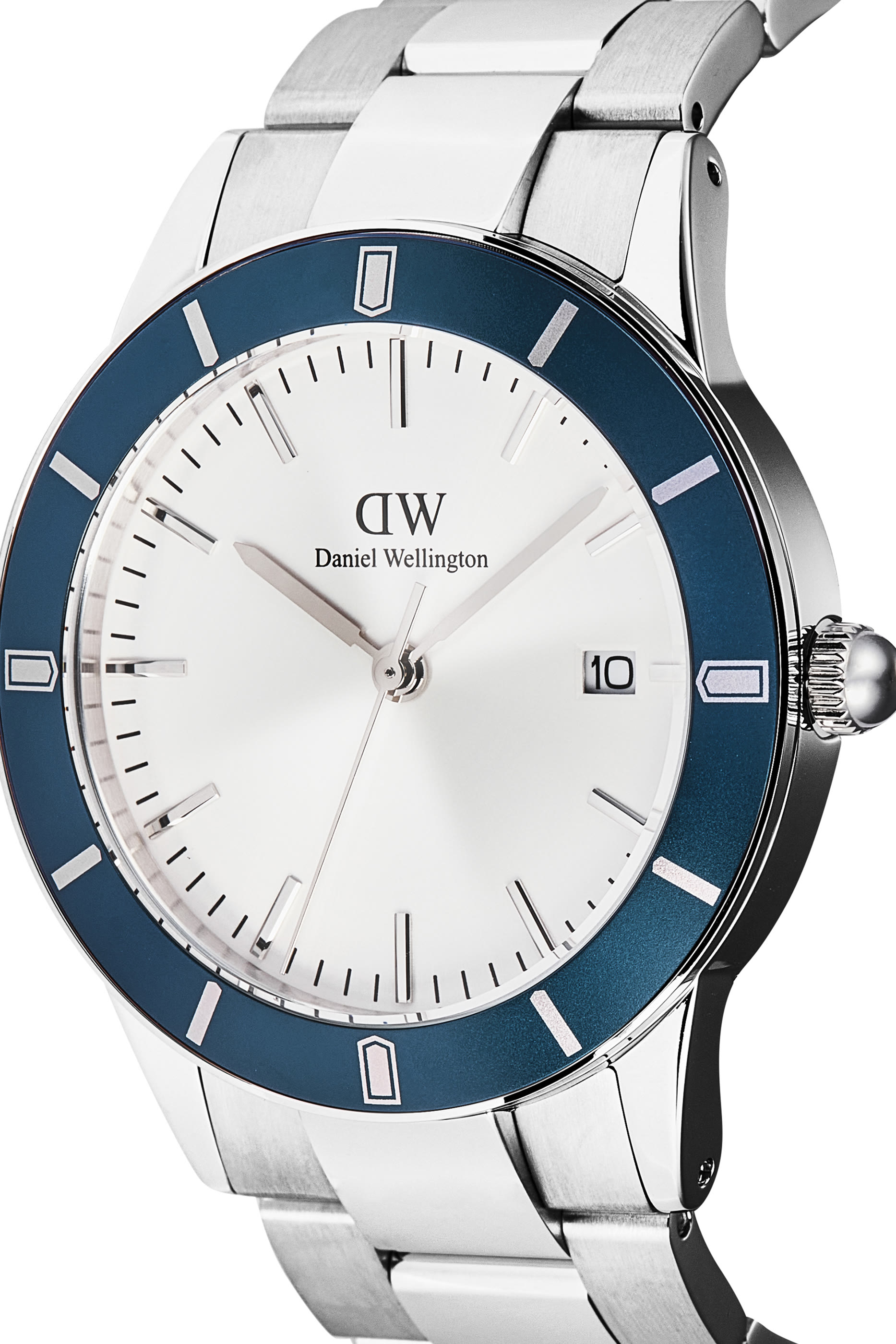 Iconic Paradigma Link Blue Bezel Watch