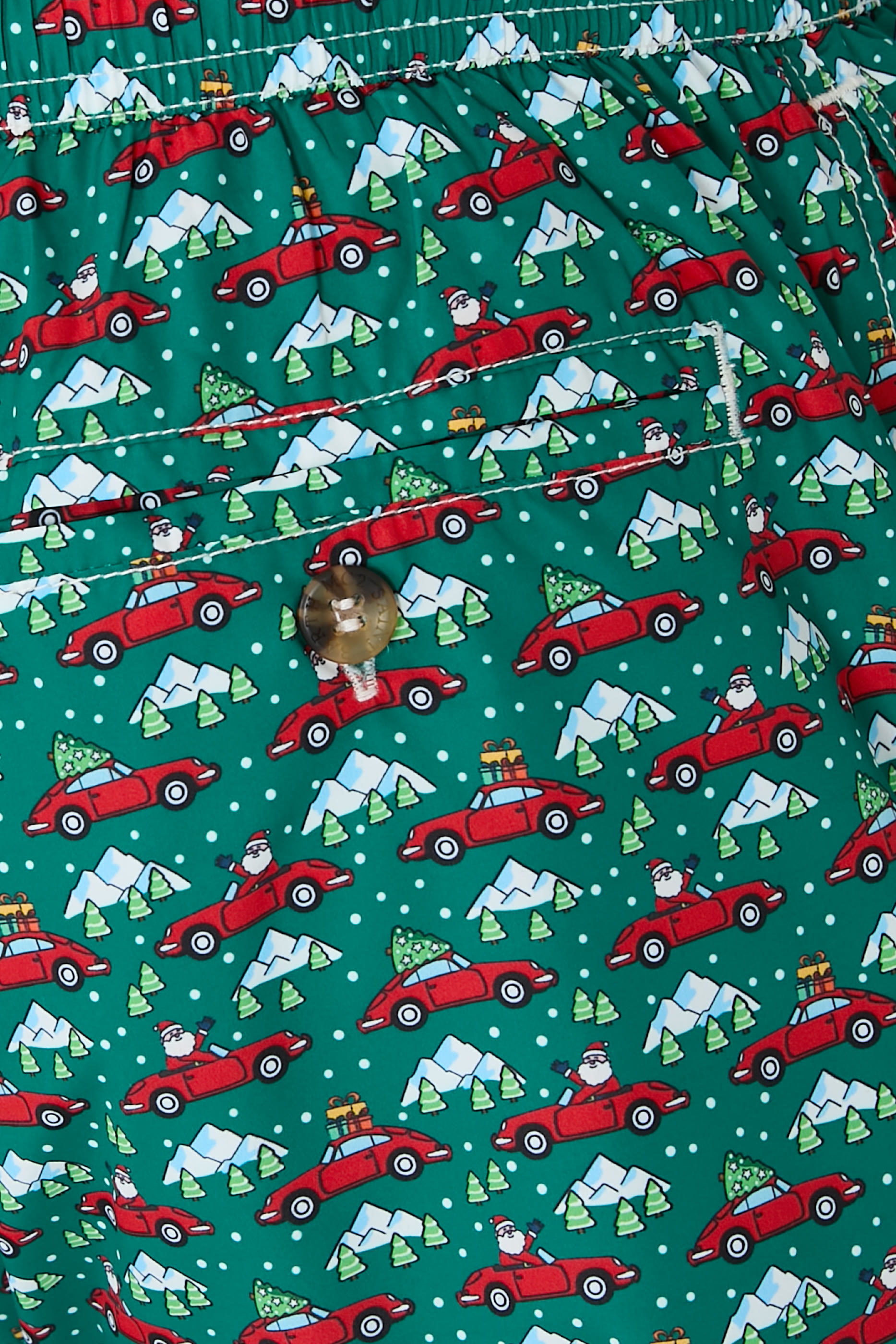 Lighting Micro Fantasy Santa Driving Swim Shorts