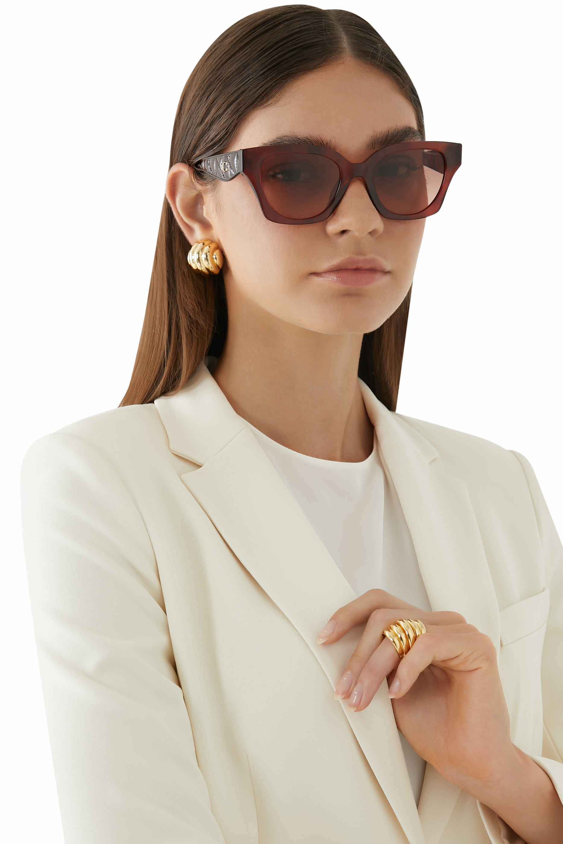 Quilted Tabby D-Frame Sunglasses