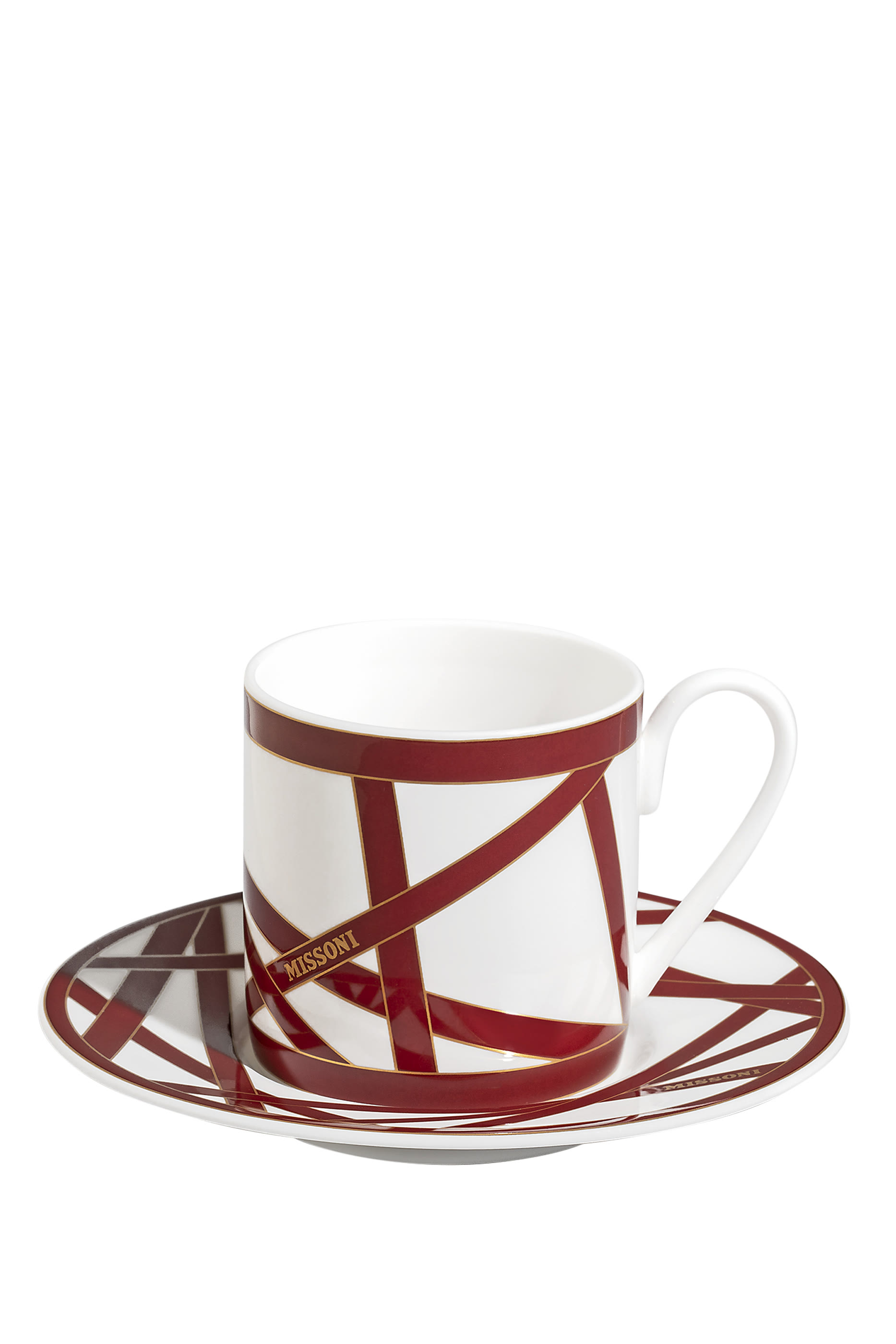 Nastri Bordeaux Coffee Cup and Saucer