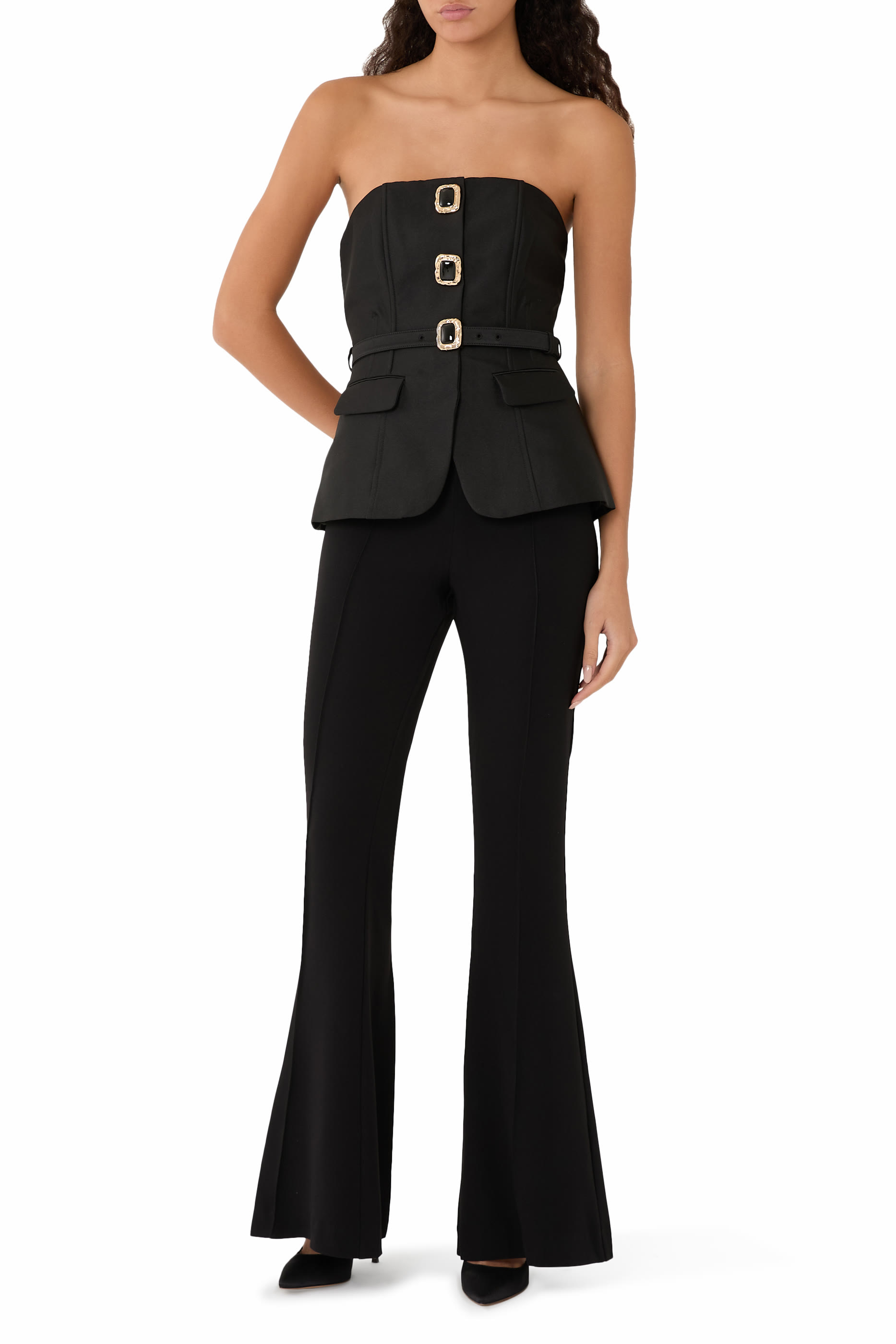 Taffeta Bandeau Jumpsuit