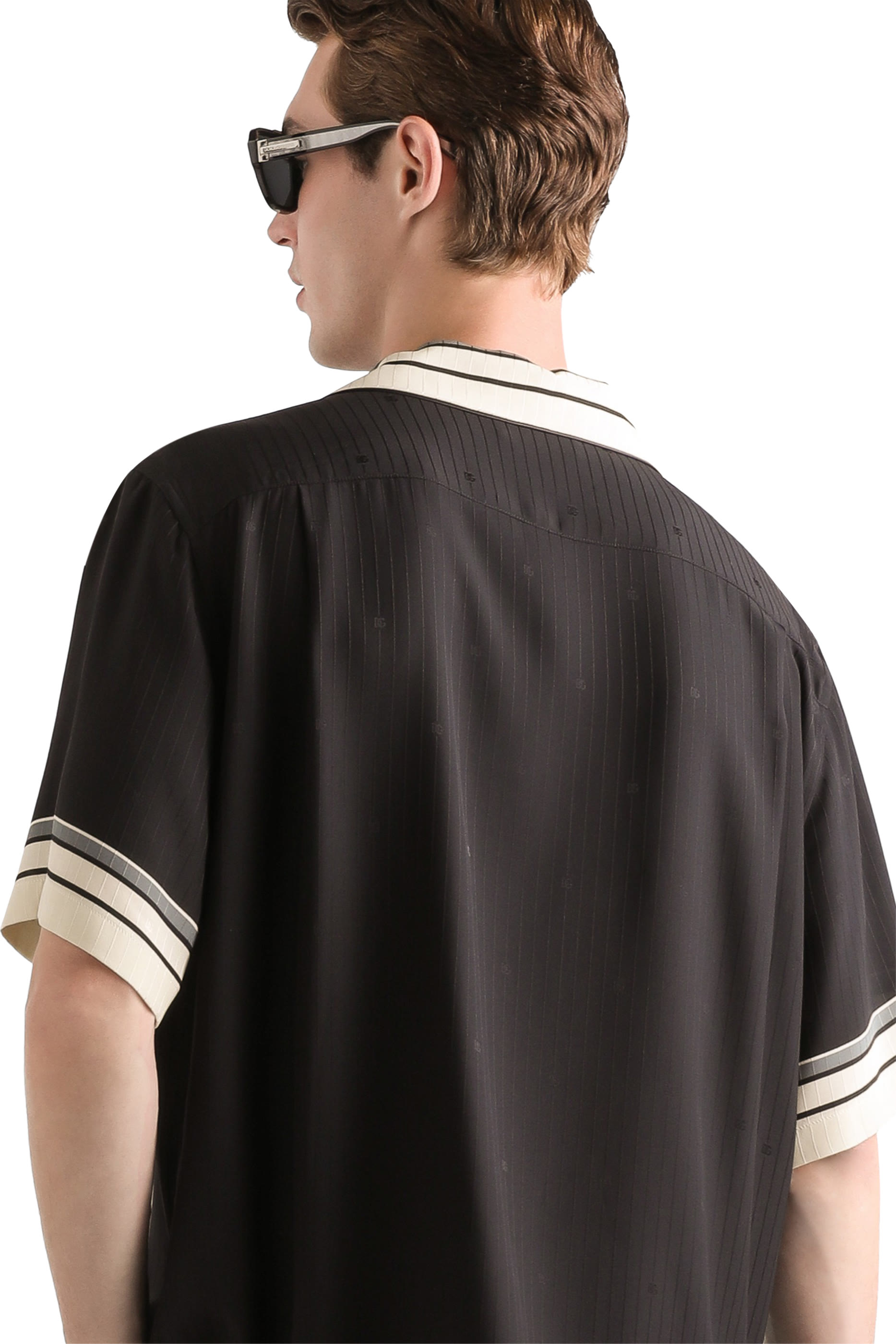 Logo & Stripe Hawaii Shirt