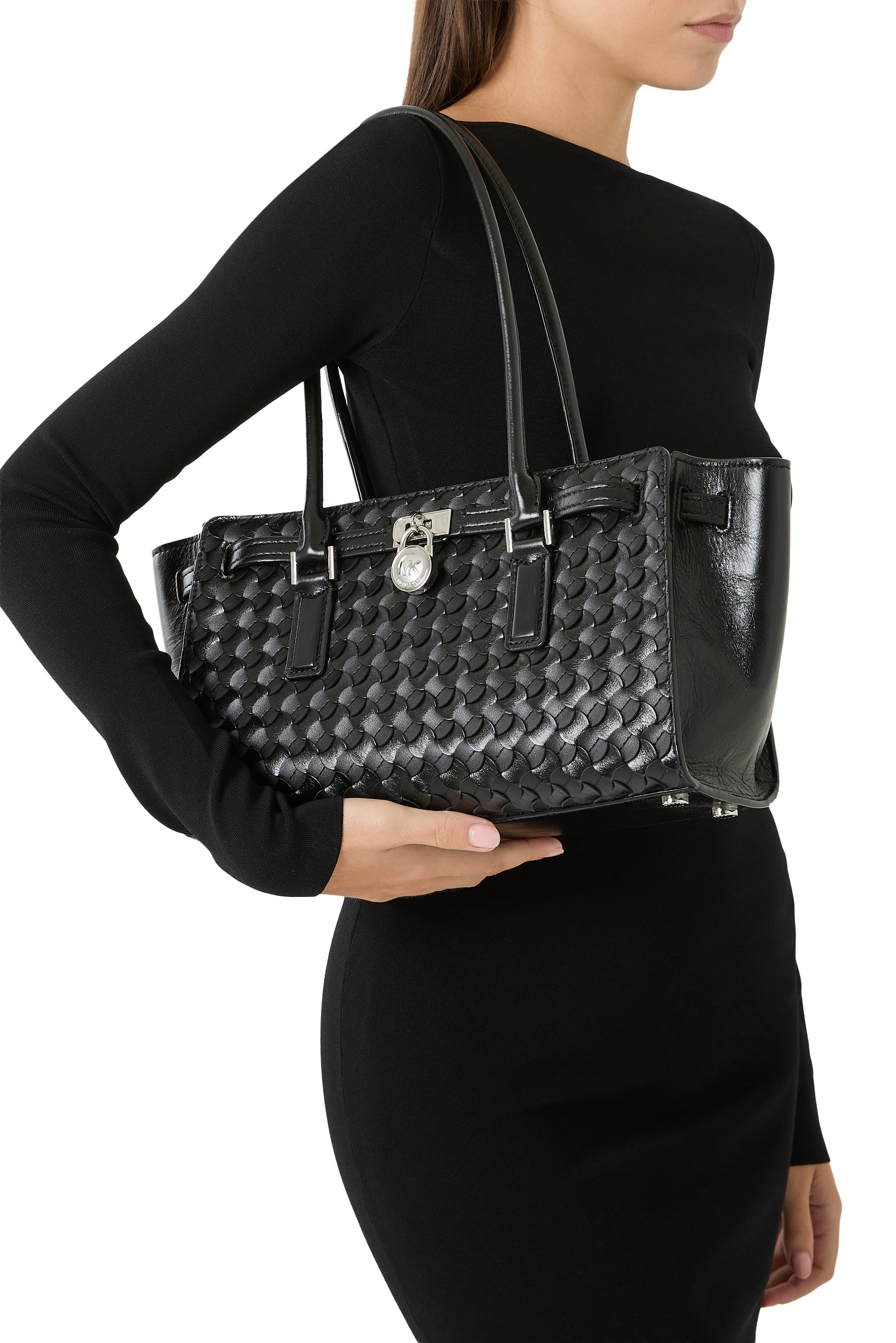 Hamilton Moderne Small Grommeted Leather Satchel