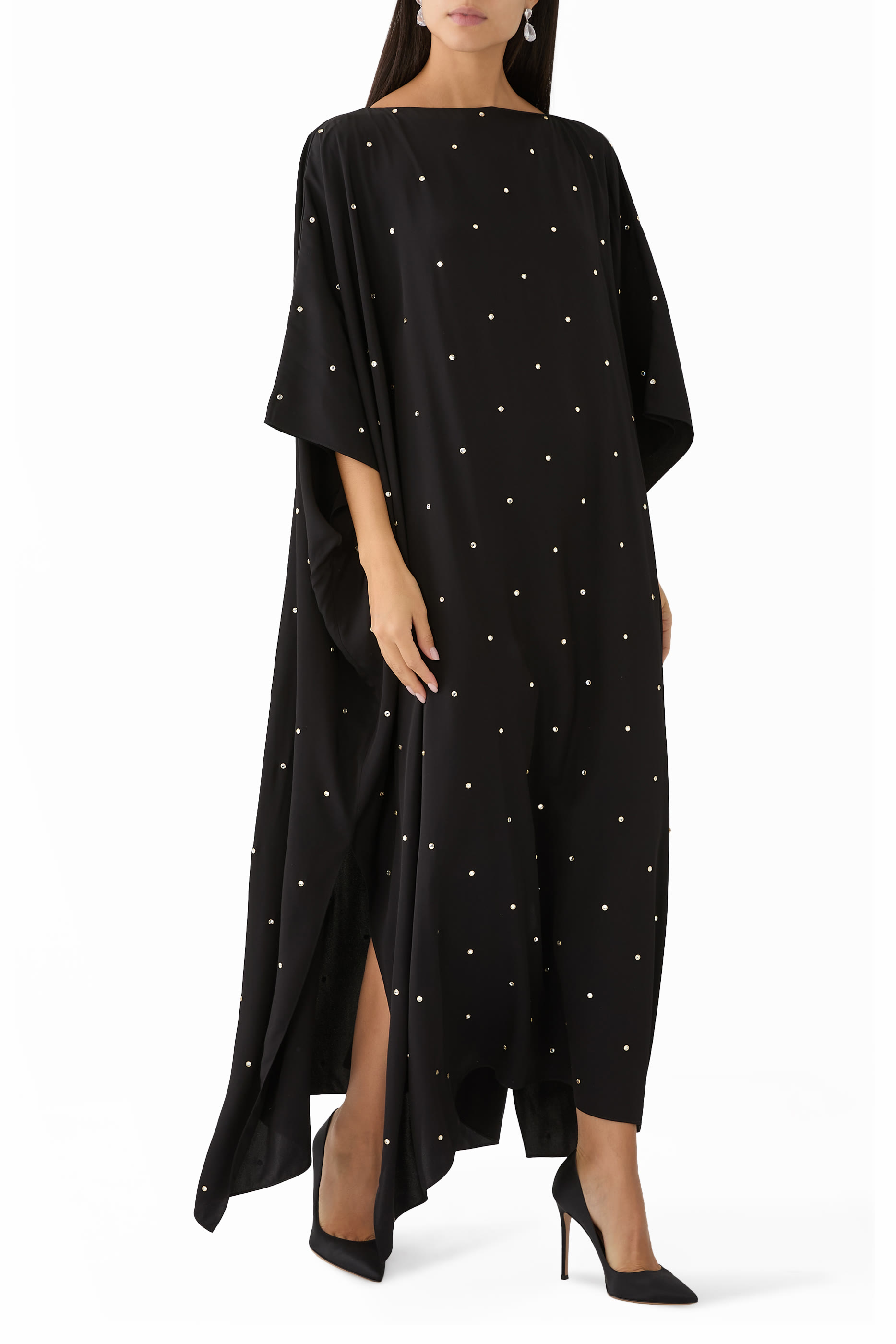 Lead-Free Crystal Kaftan Dress
