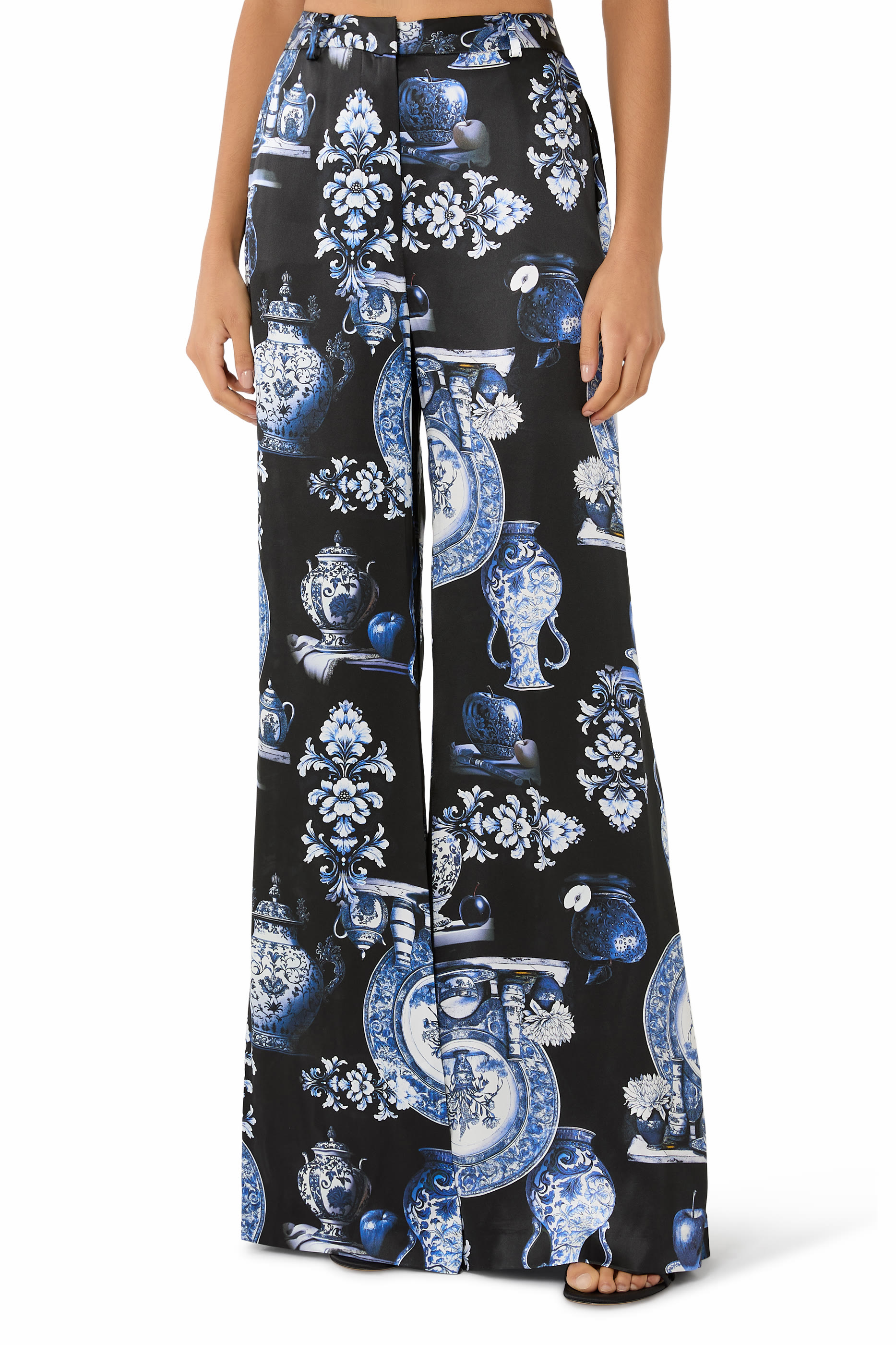 Pilar Silk Wide-Leg Pants