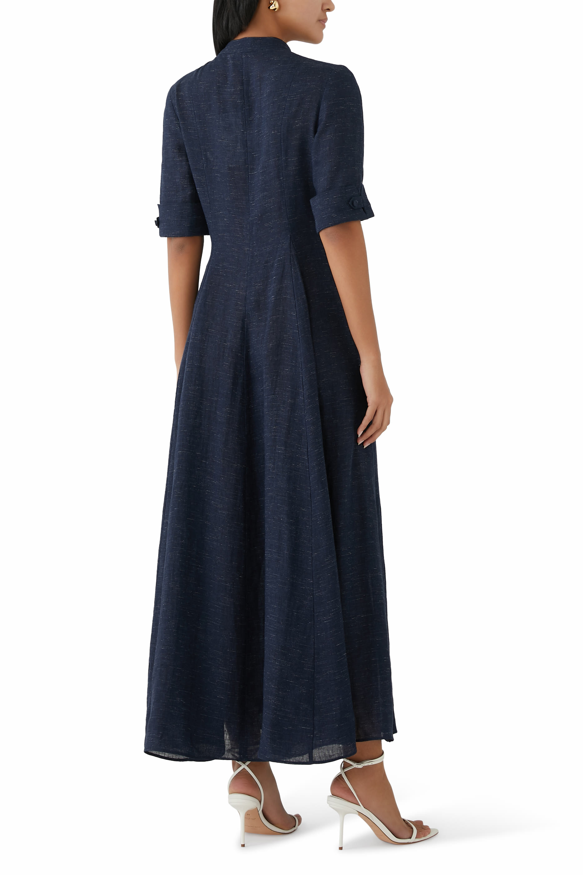 Short Sleeves Midi Dress