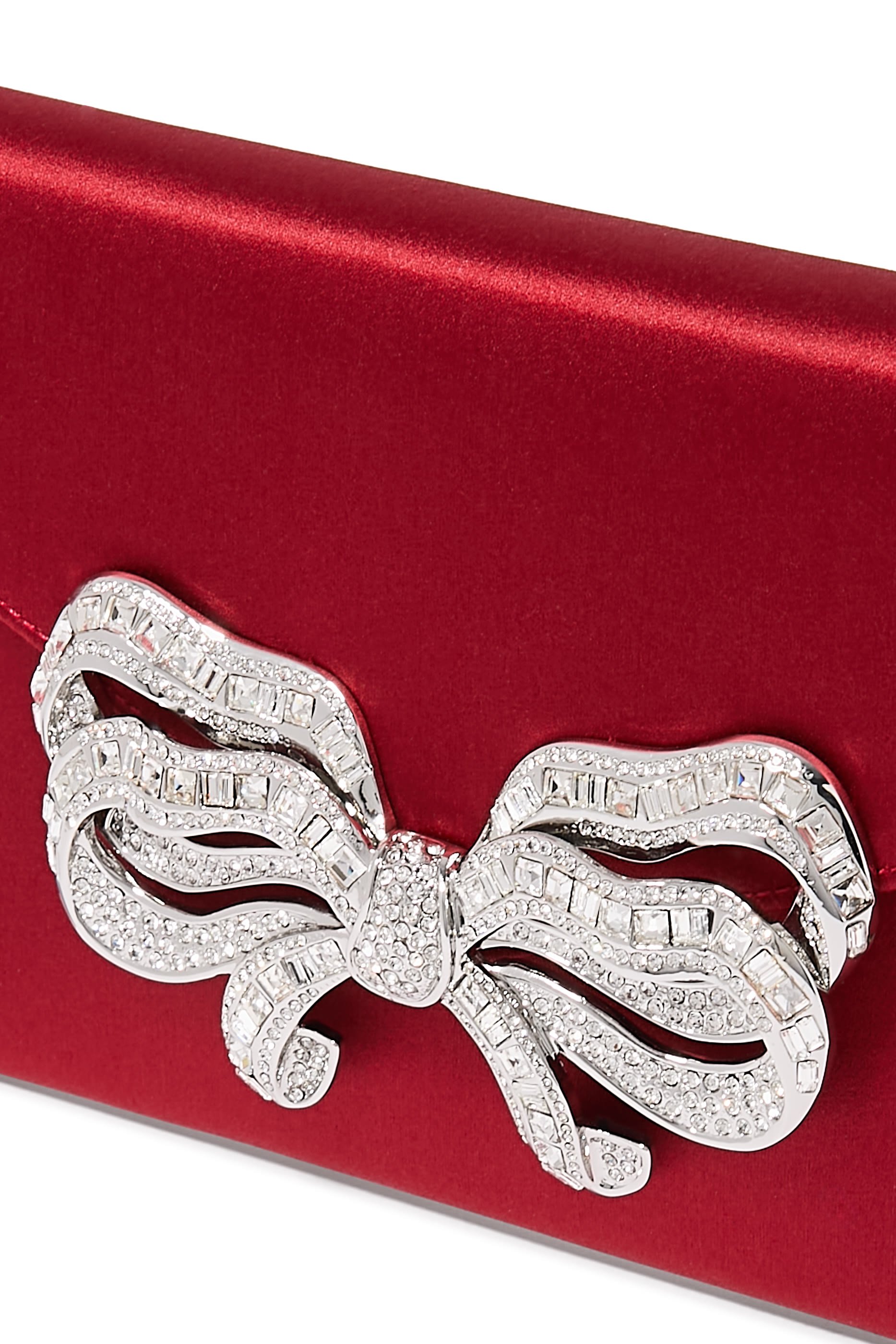 Satin Bow Envelope Clutch