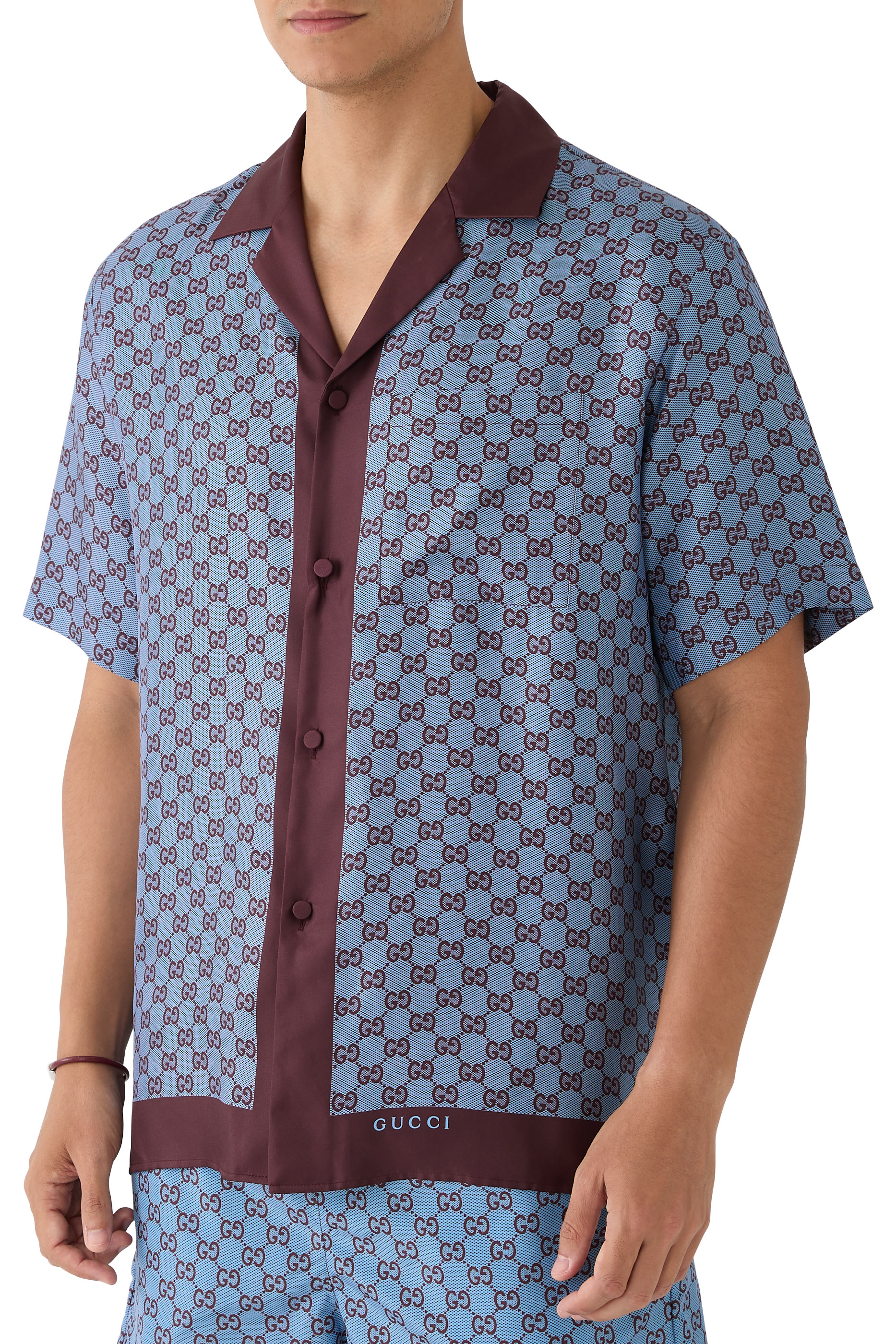 Printed Silk Twill Shirt