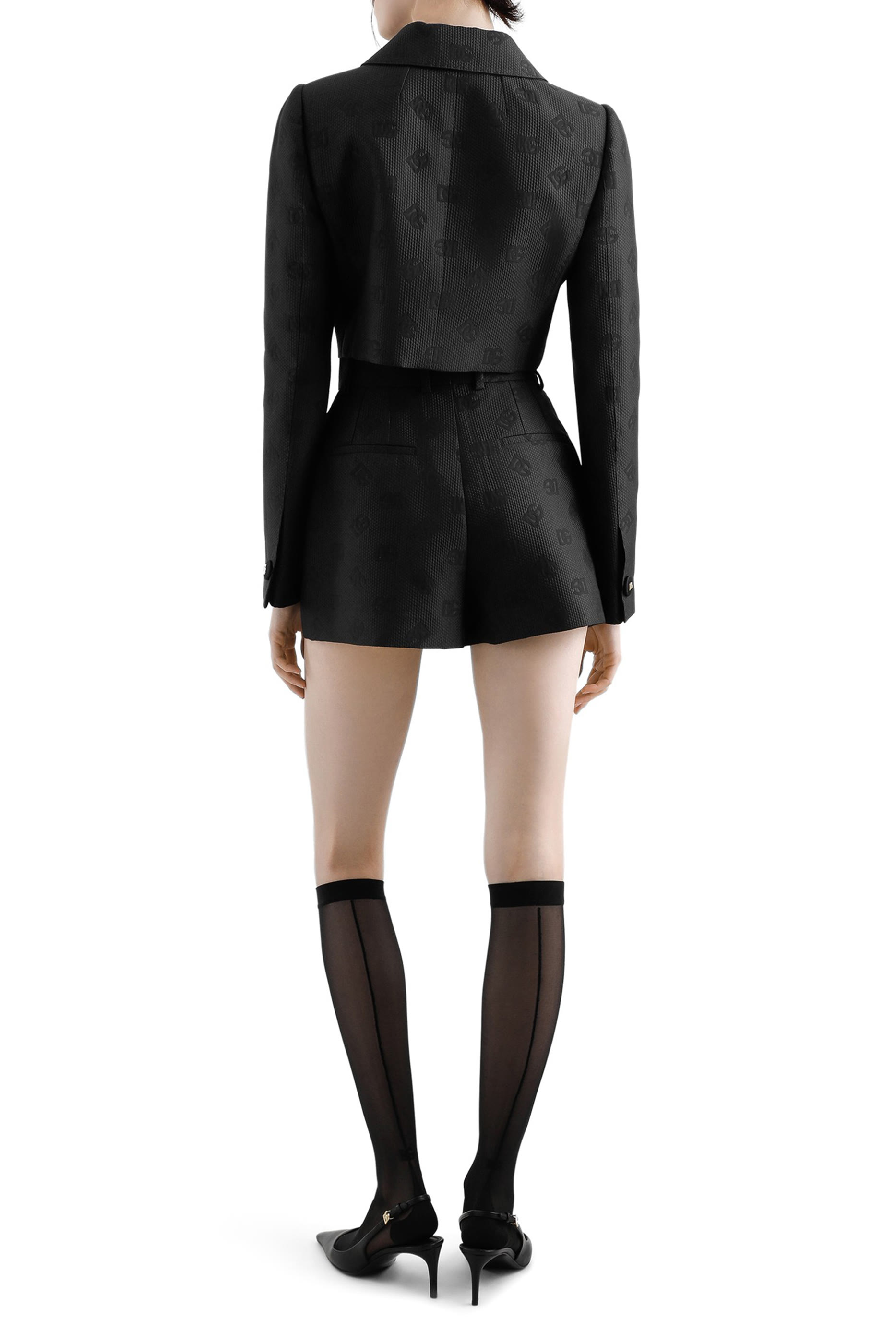 Short Jacquard Jacket with All-Over DG Logo