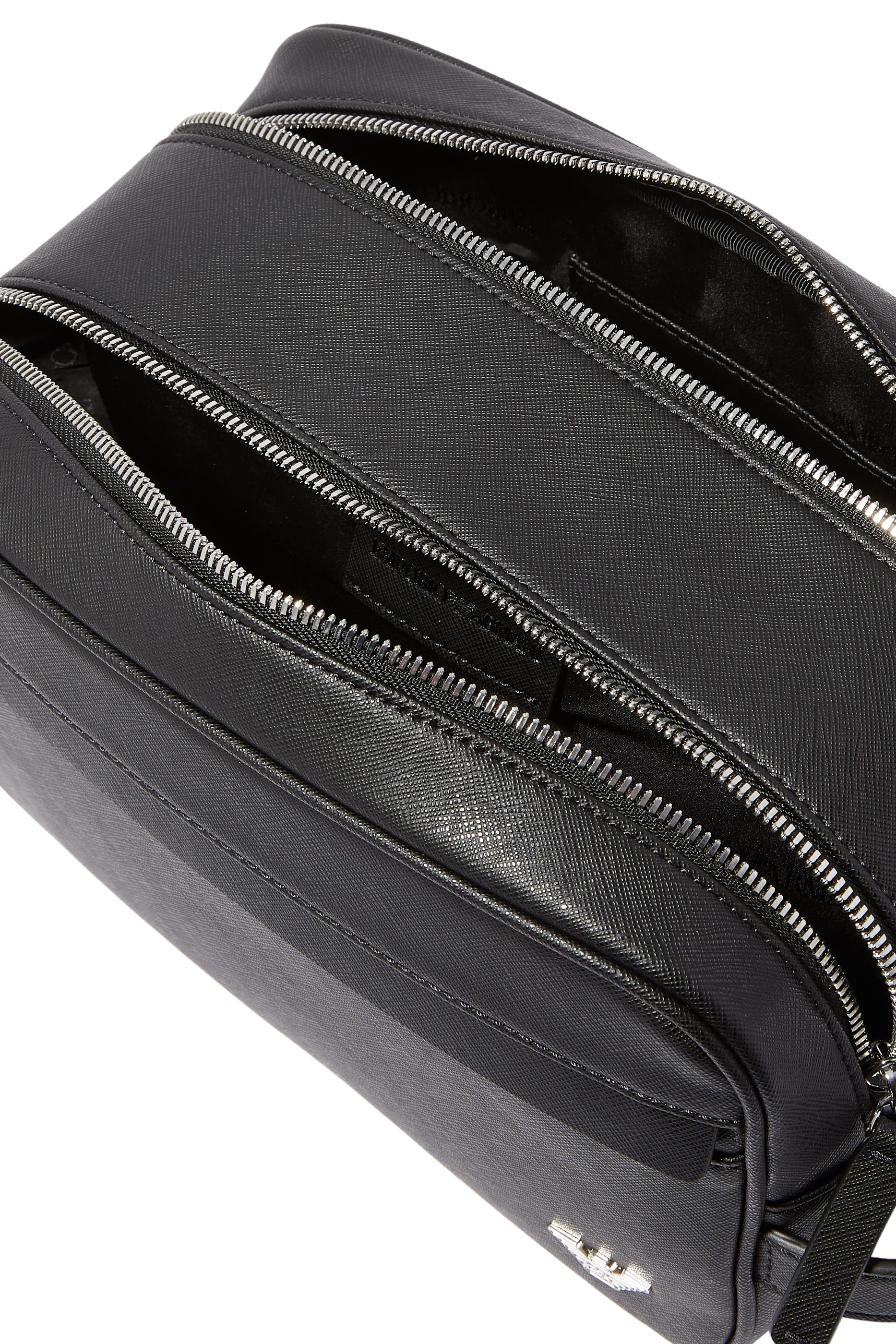 Logo Zip Toiletry Leather Bag