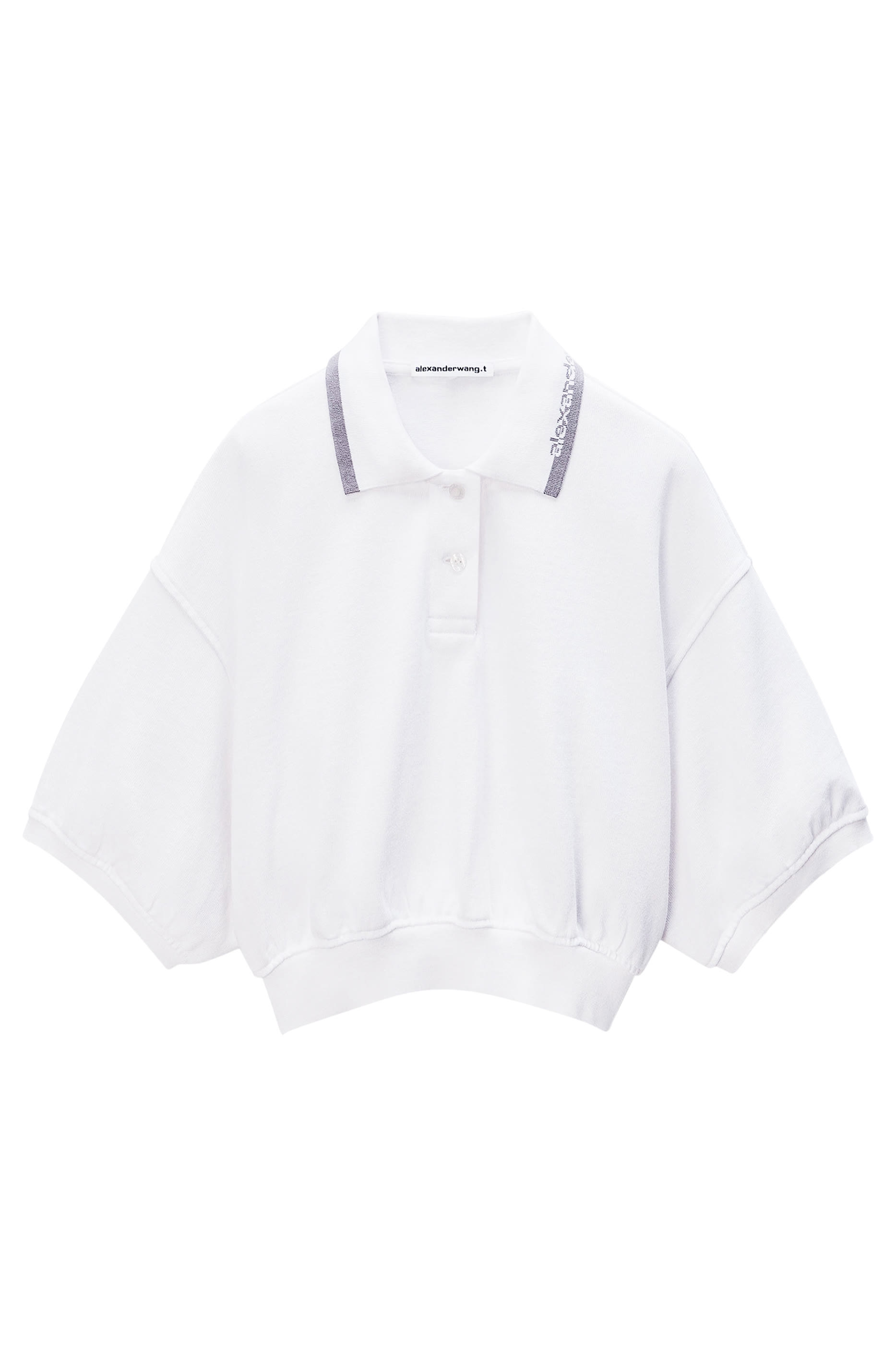 Cropped Cinched Cotton Polo