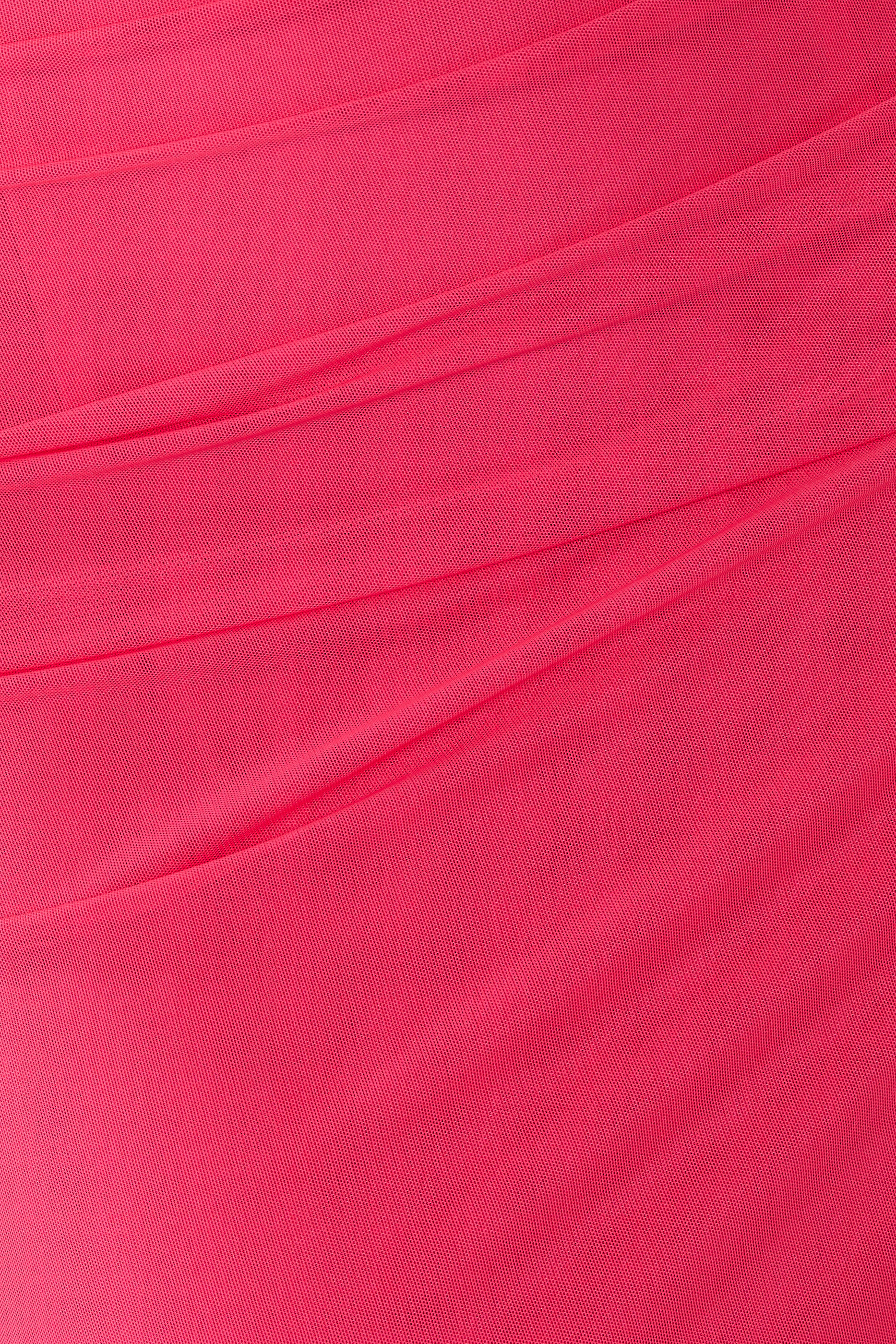 Stretch Tulle Cape Sleeve Gown