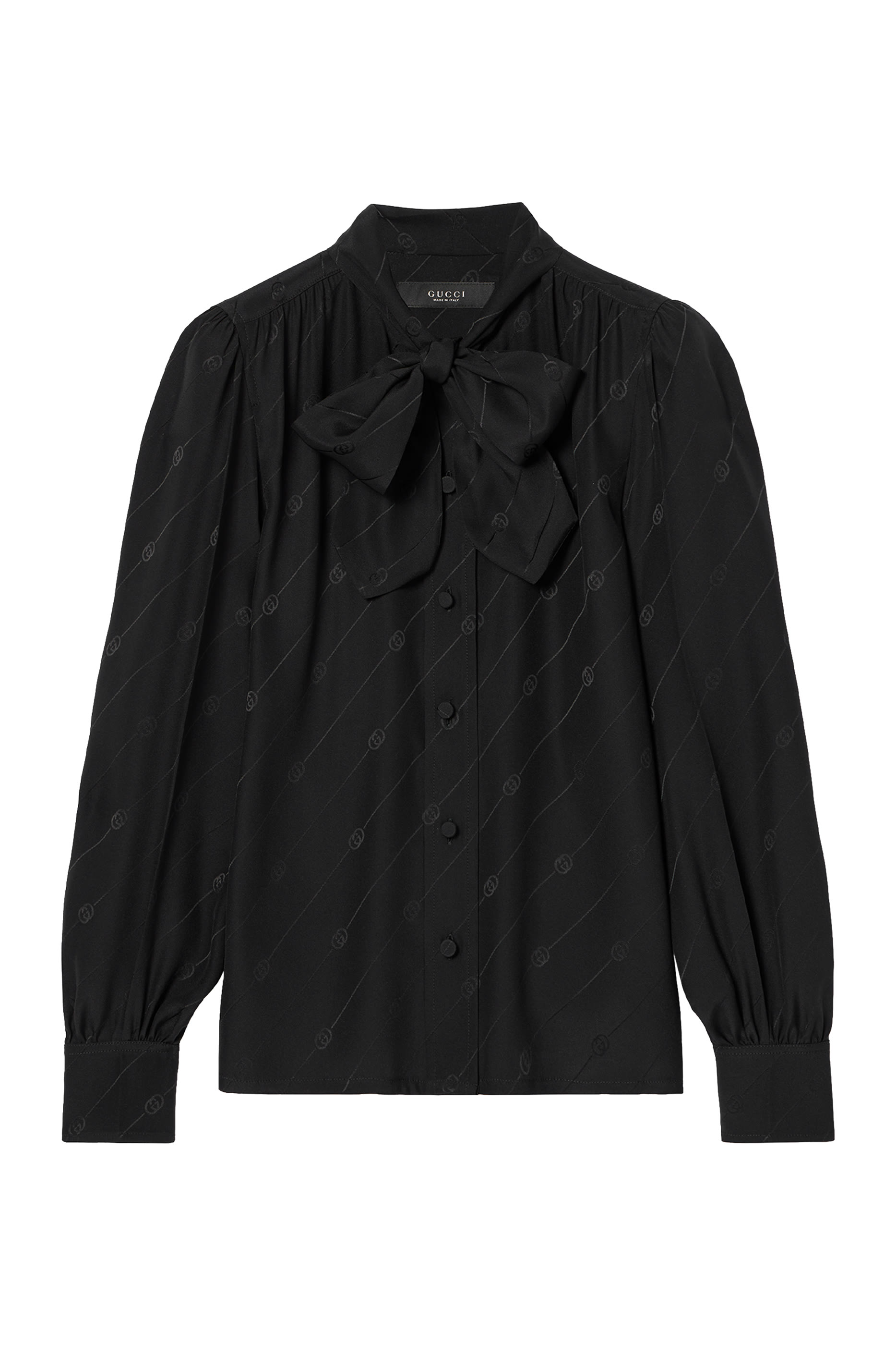 Silk Cr&ecirc;pe Satin Interlocking G Shirt