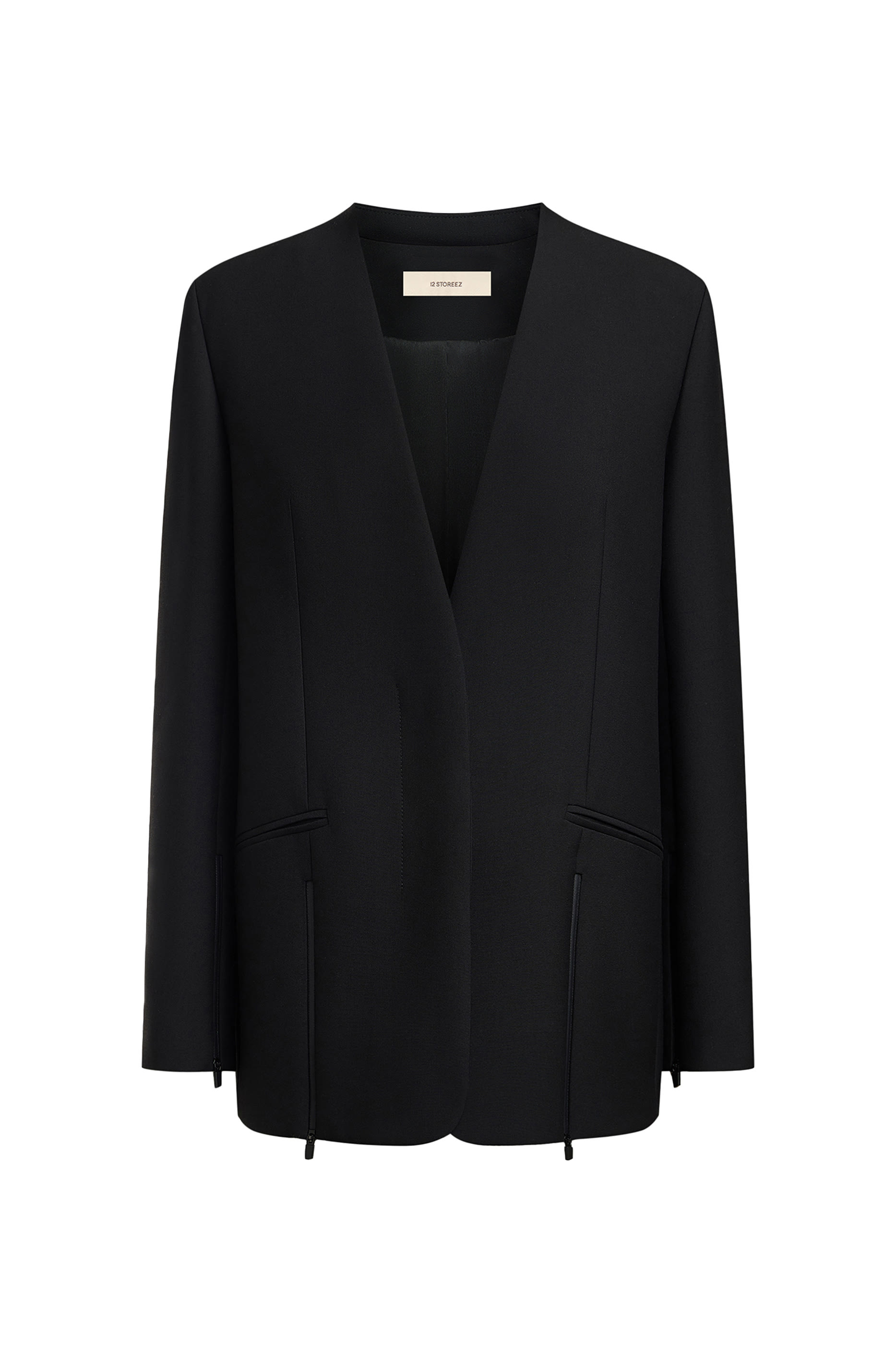  Zip-Detail Blazer
