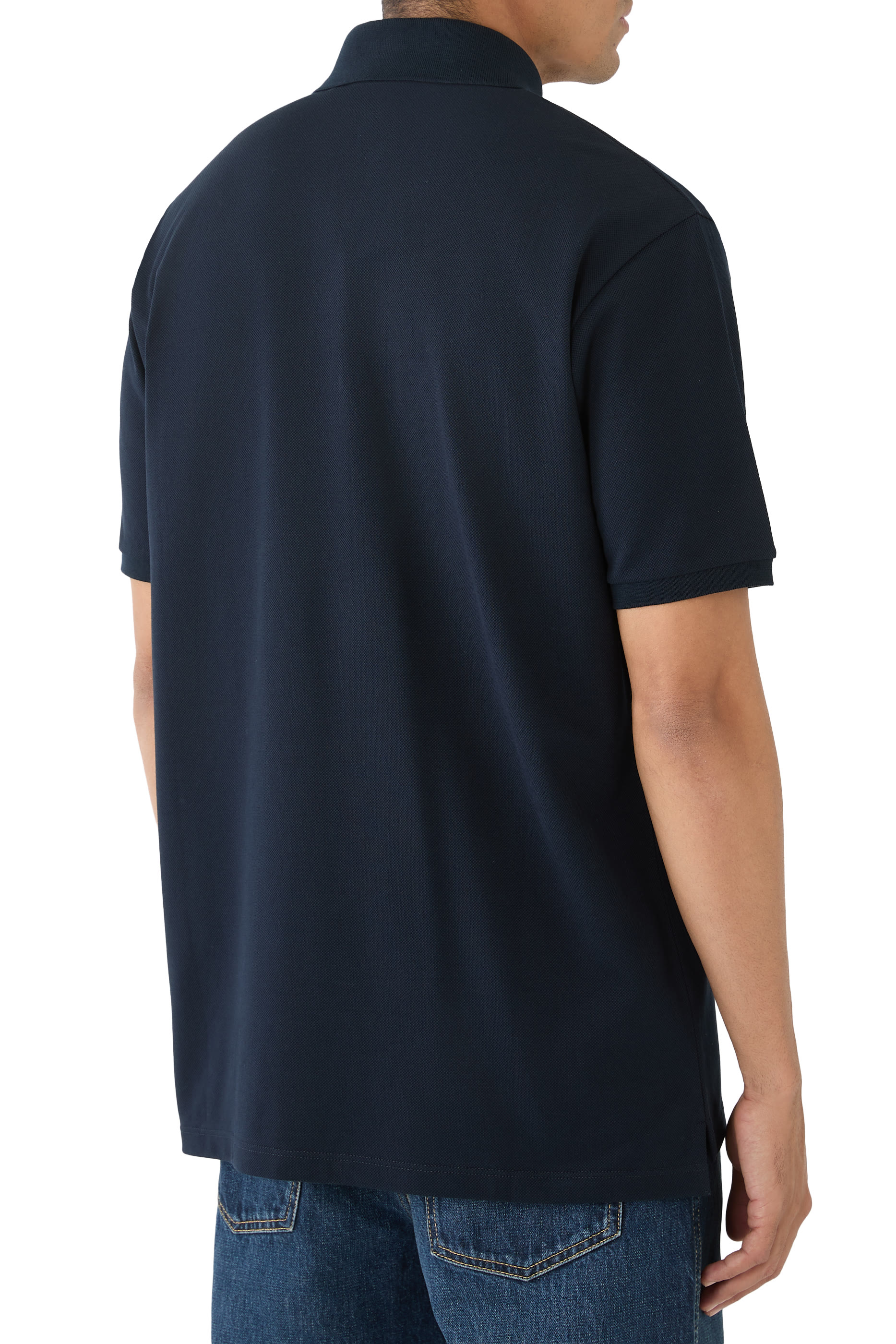  Cotton Piquet Polo Shirt with Embroidery