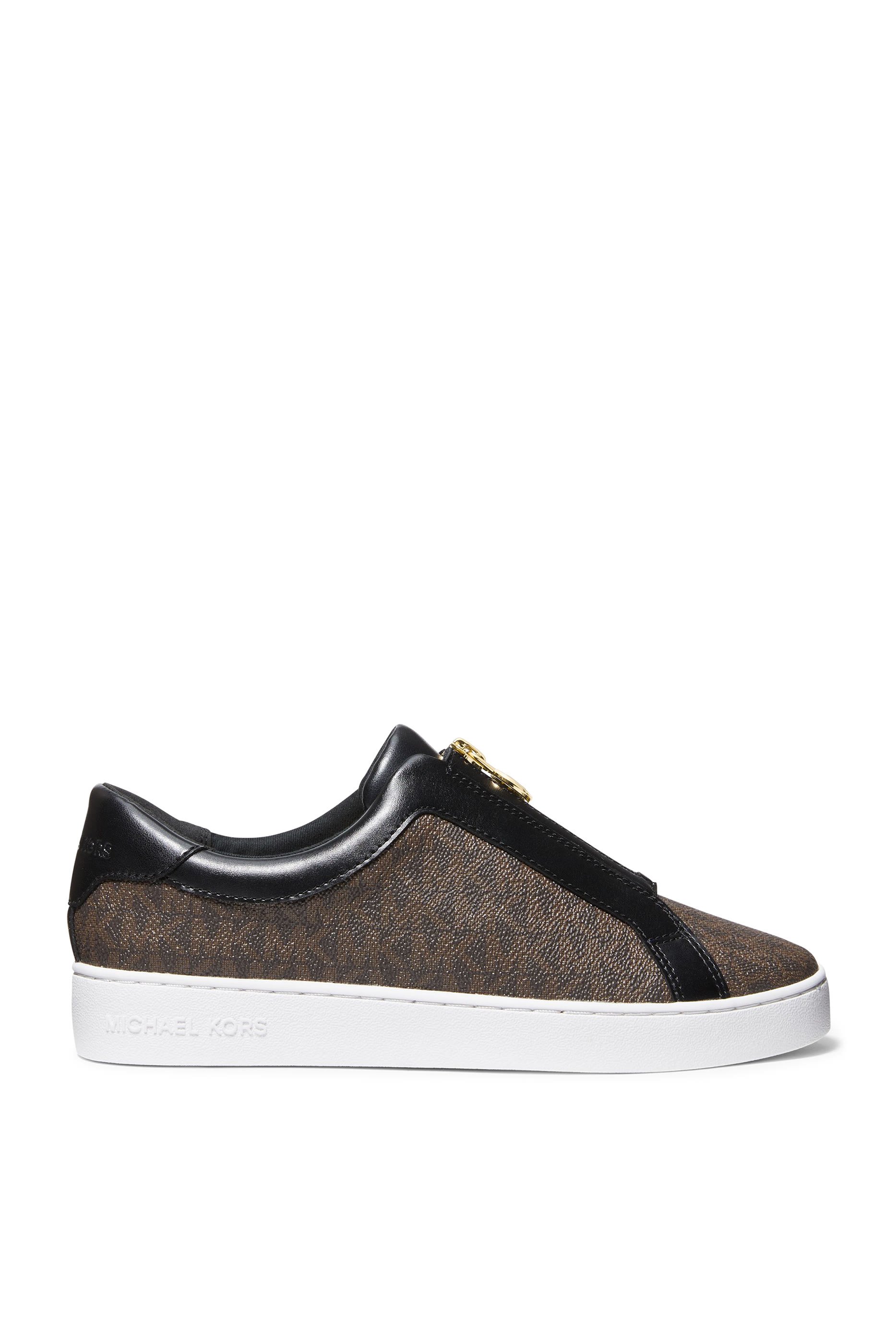 Keaton Signature Logo Zip-Up Sneakers