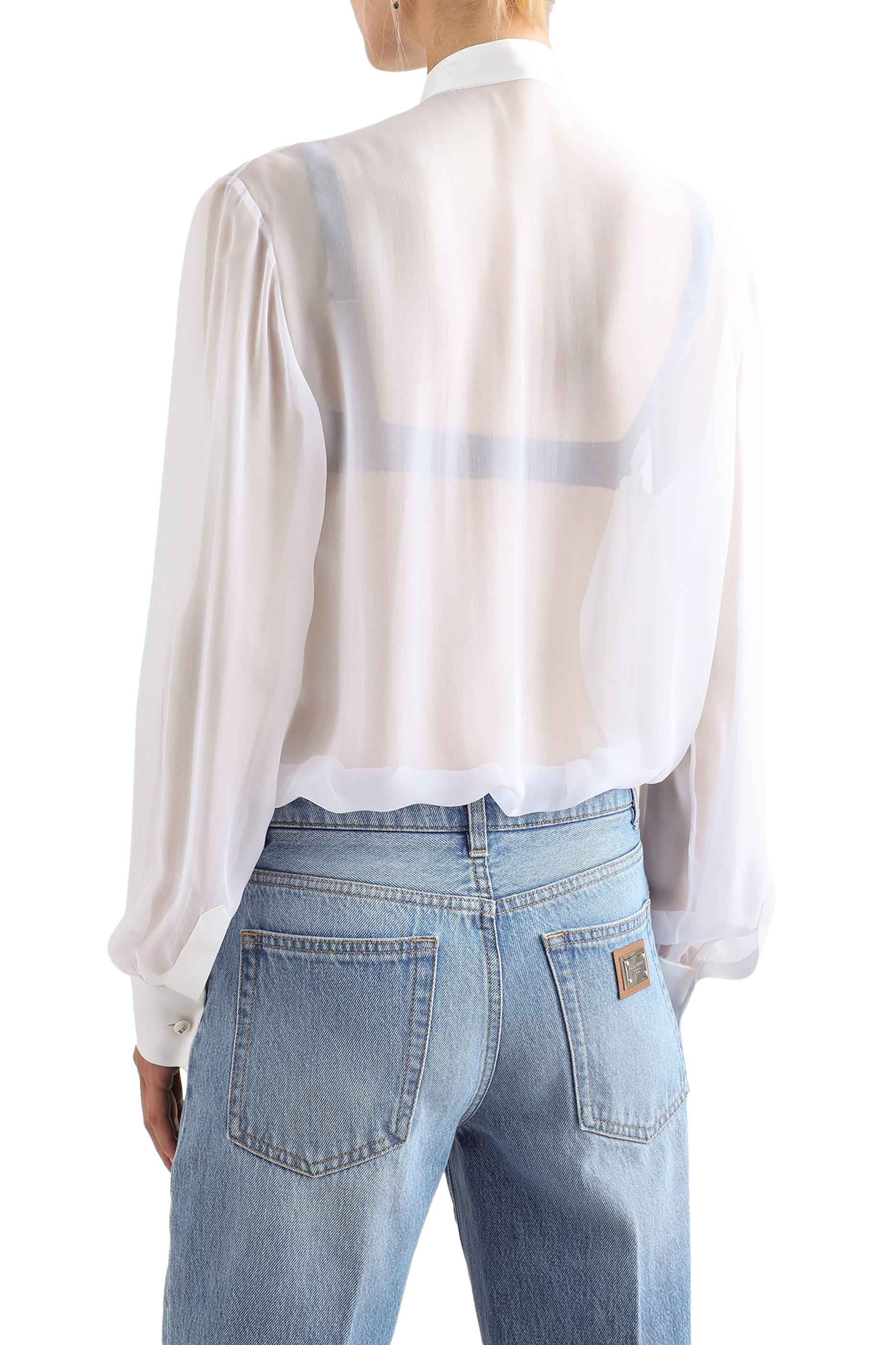 Chiffon Pussy-Bow Shirt