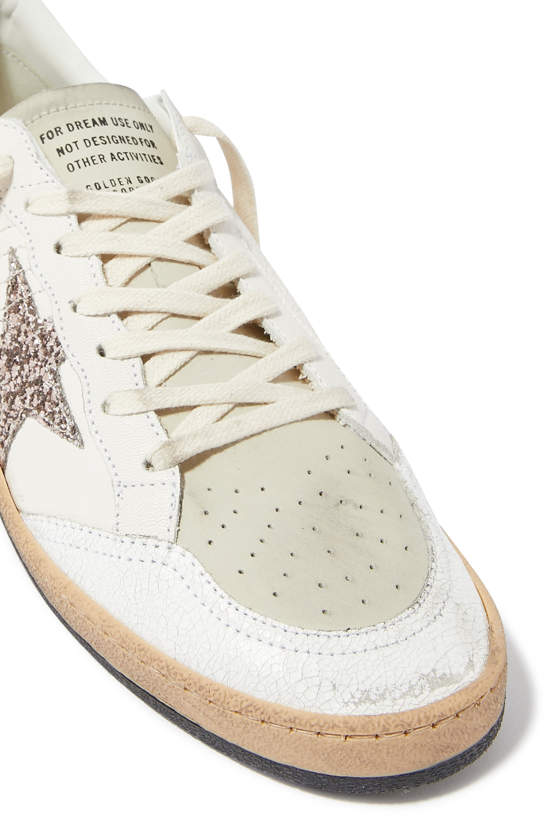 Ball Star Glittered Leather Sneakers