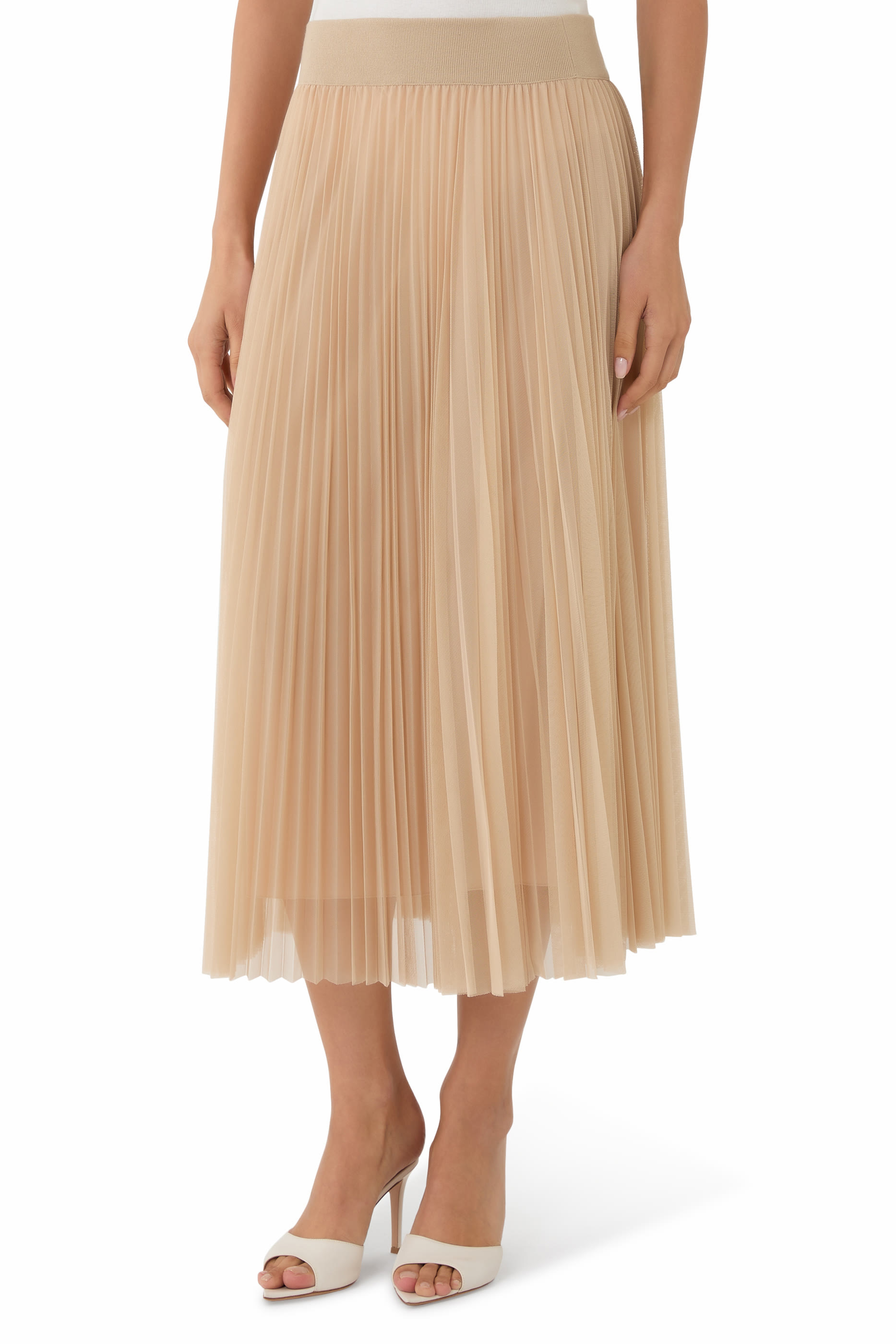 Pleated Midi Skirt