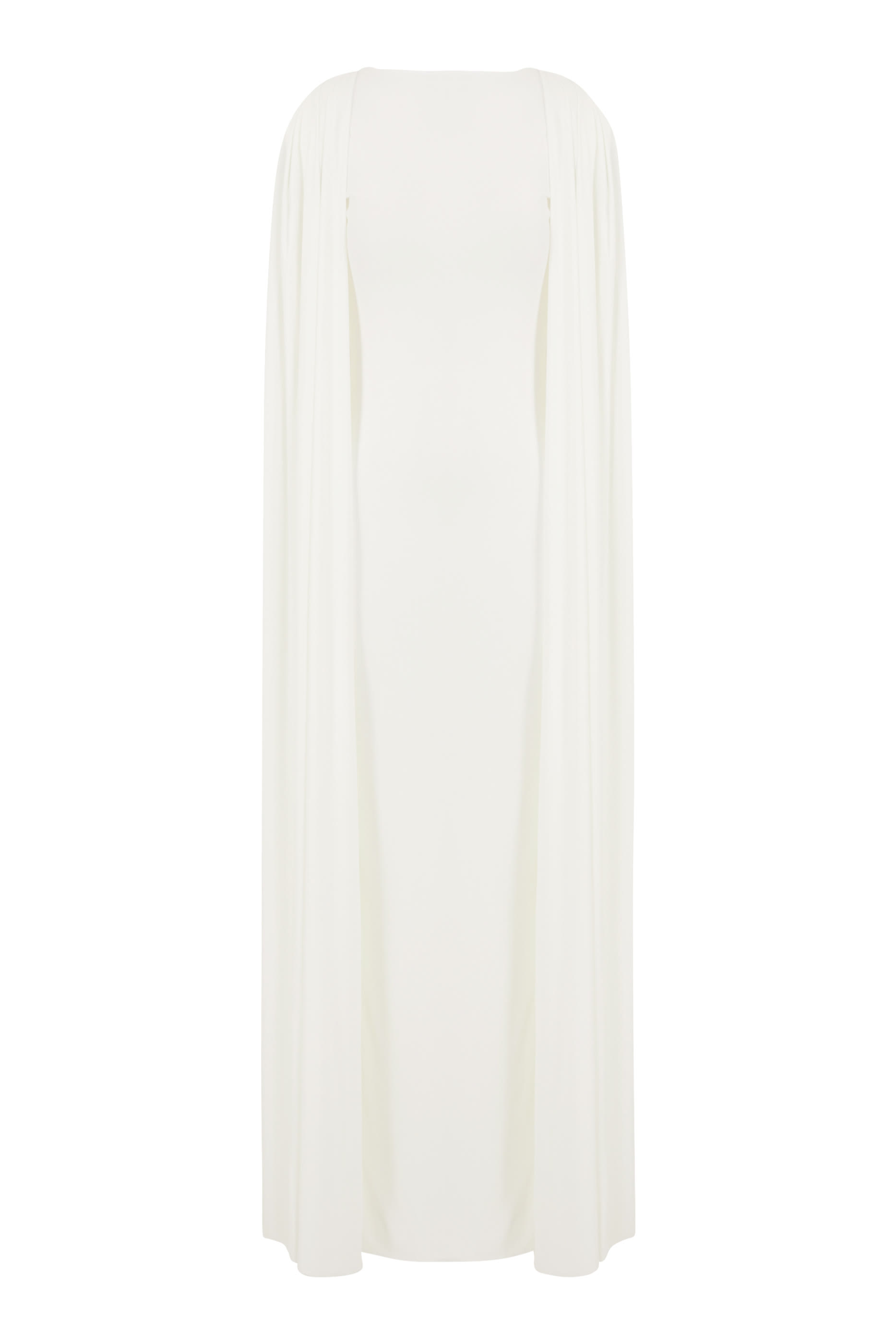 Mimi Slashed-Neck Maxi Dress with Cape Sleeve 