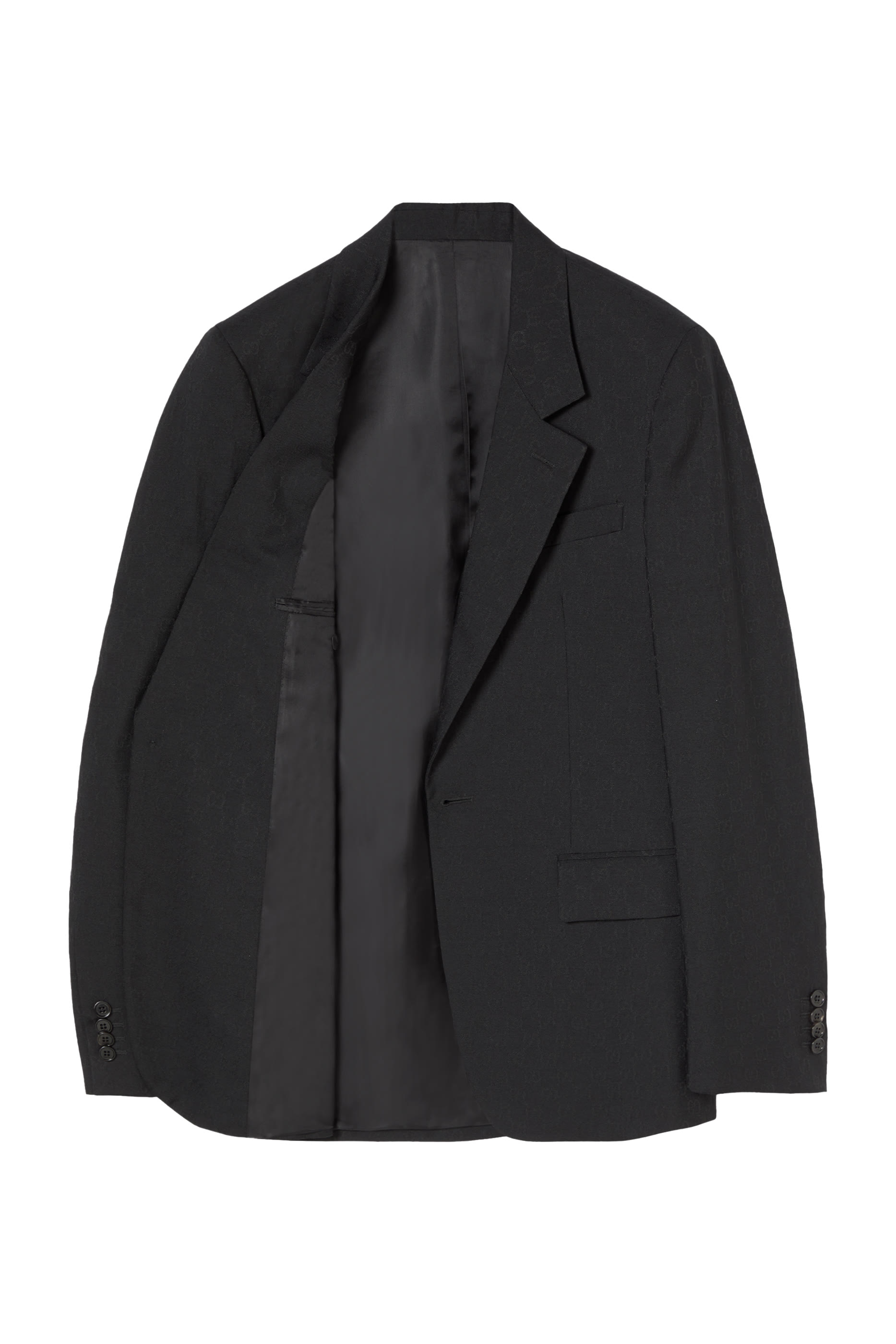Single-Breasted GG Wool Jacket