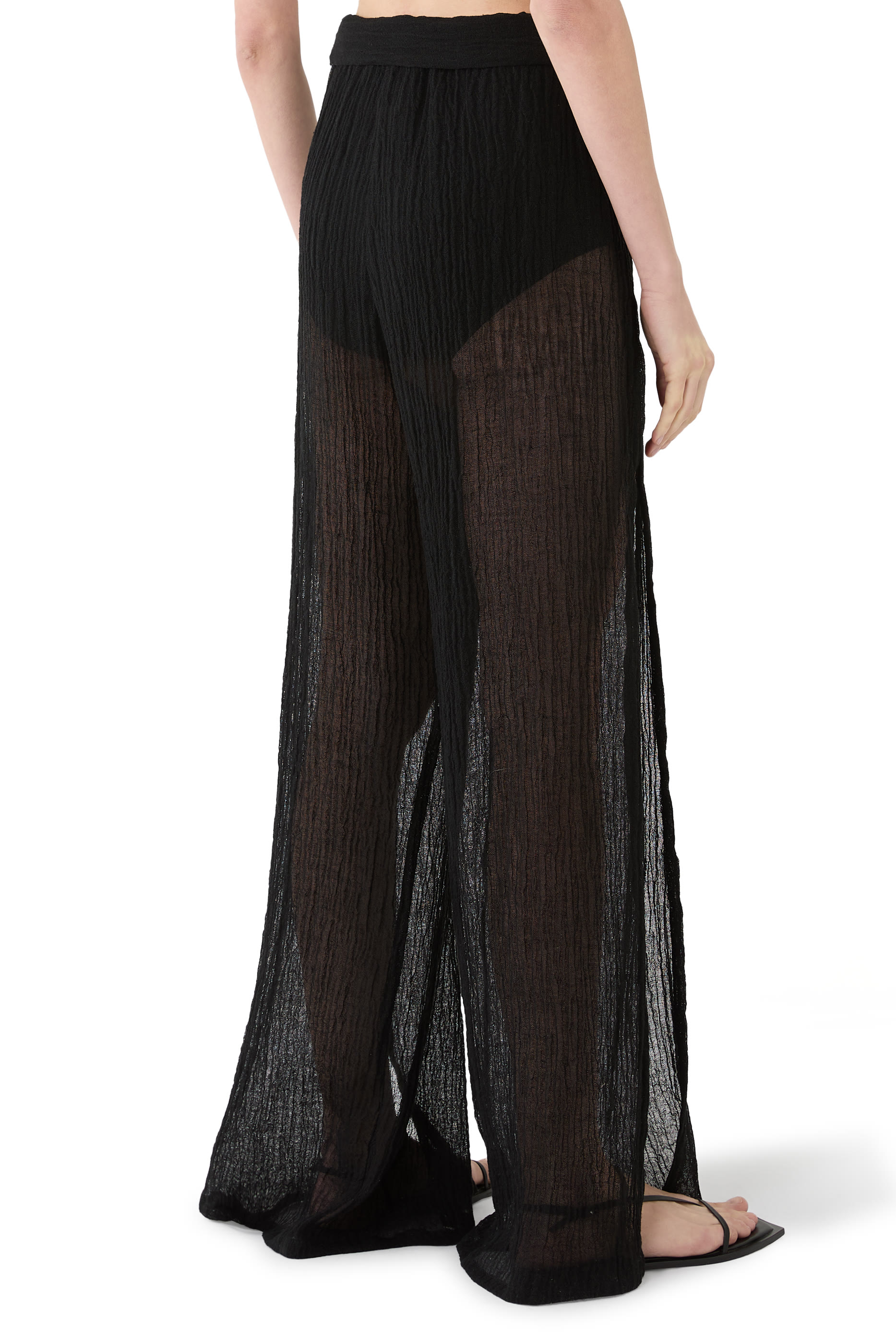 Wide Leg Open-Side Pants